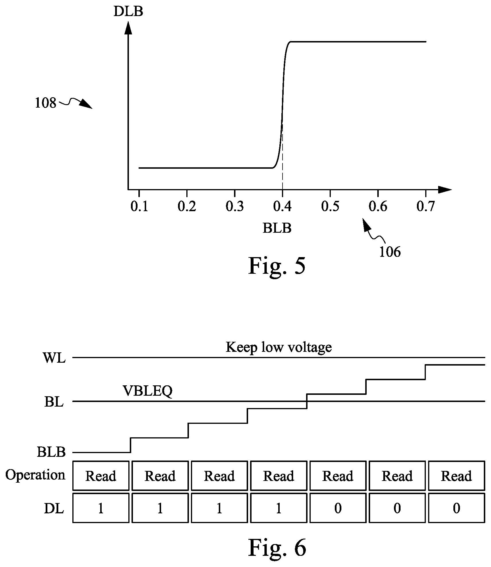 Patent US12562216 Figure 5 – Circuit with swept voltage on bit line or bit line bar
