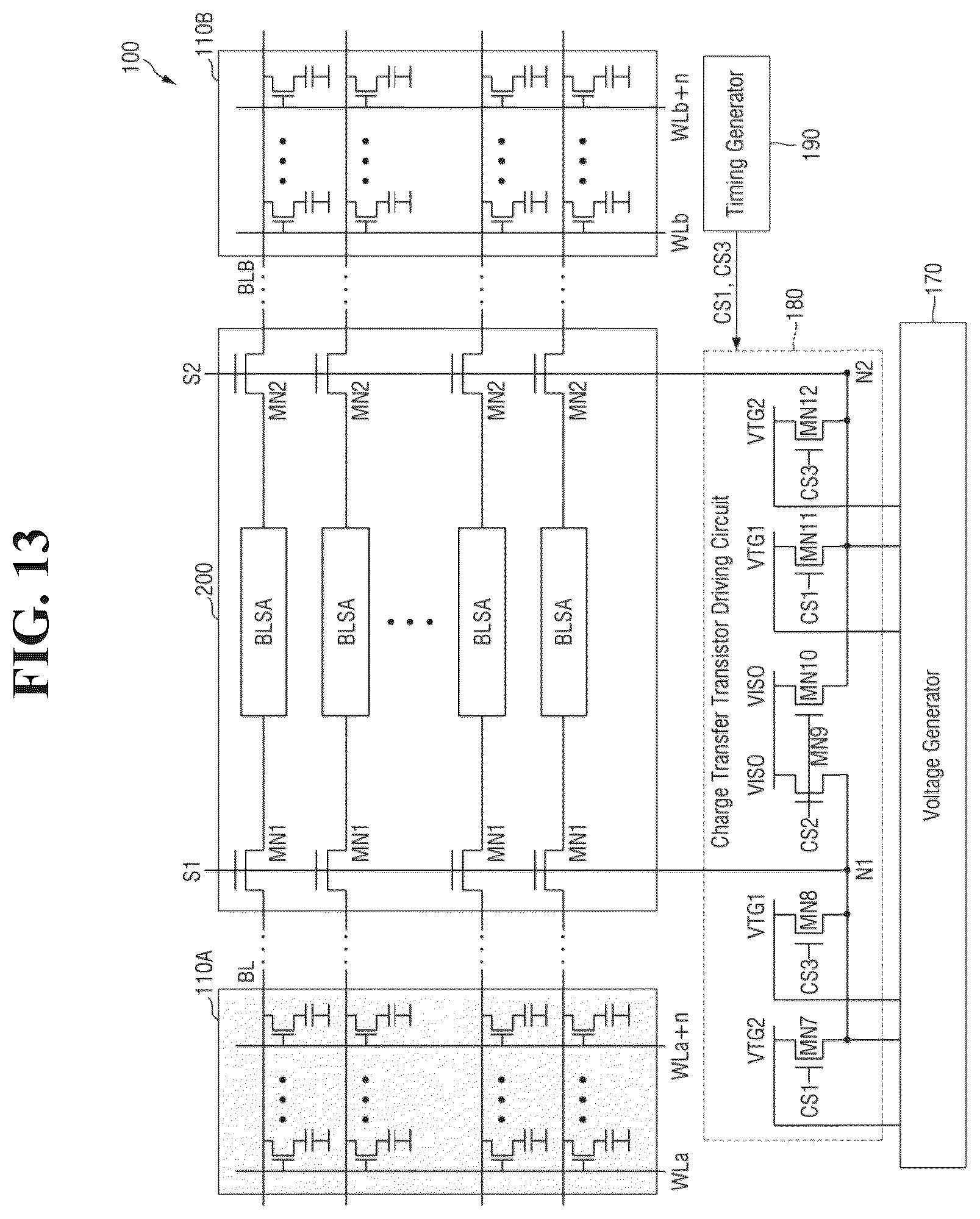 Patent US12562217 Figure 13 – Memory device and a driving method of a sensing device included in the memory device