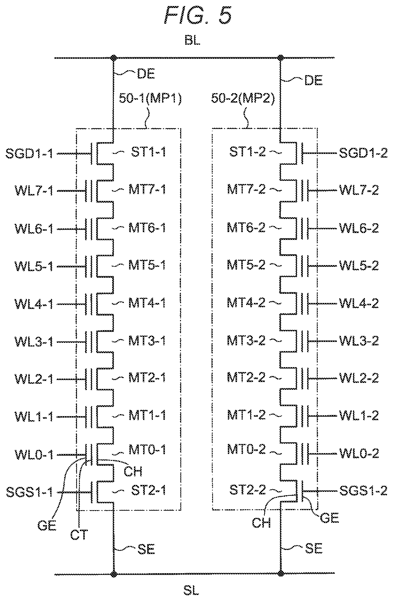Patent US12562221 Figure 5 – Memory device configured to perform a search operation