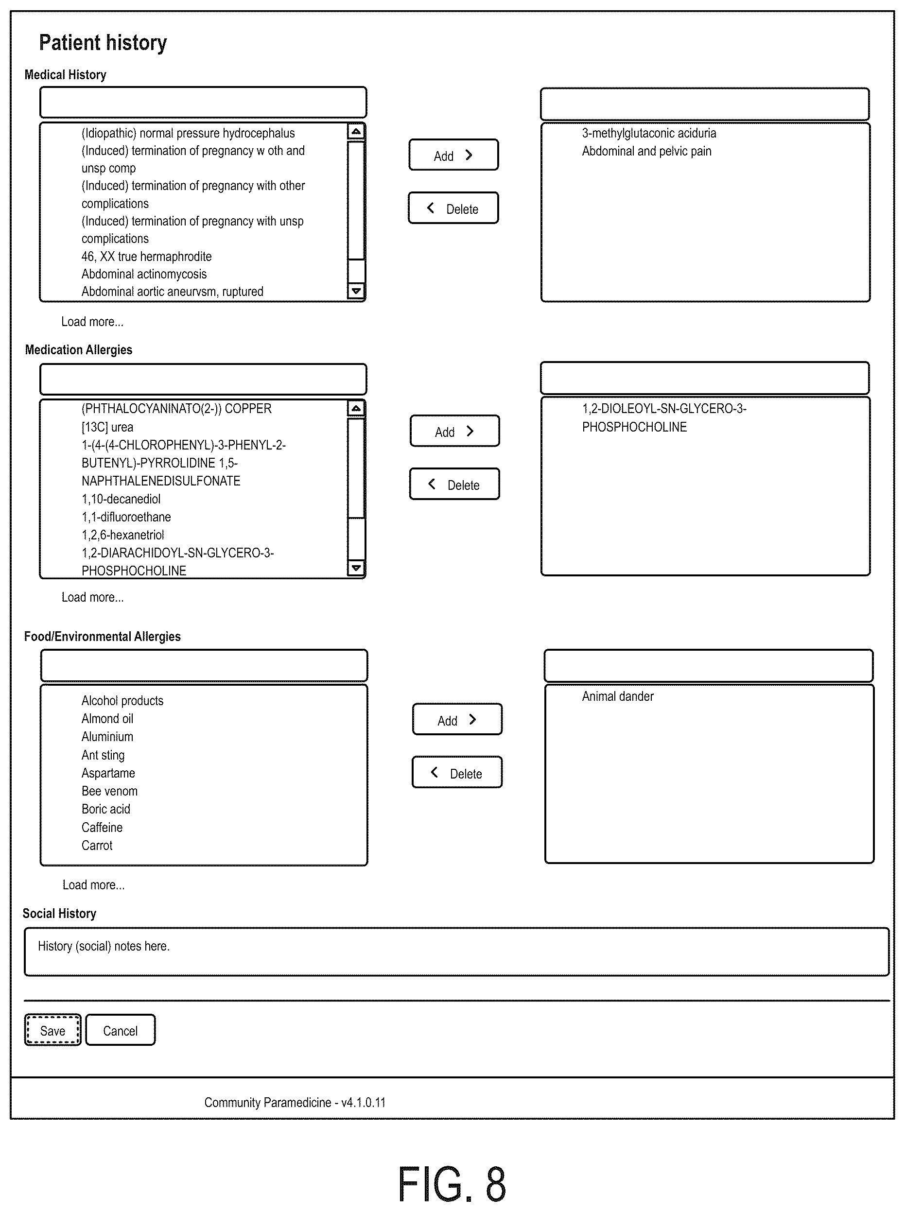 Patent US12562247 Figure 8 – Patient data management platform