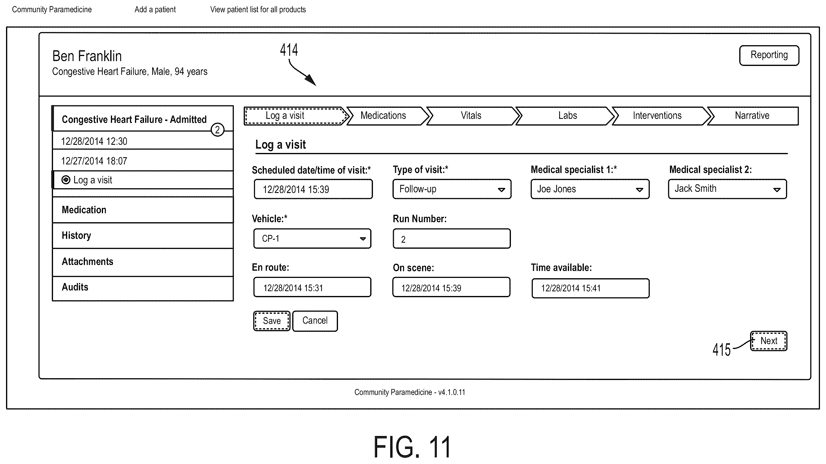 Patent US12562247 Figure 11 – Patient data management platform
