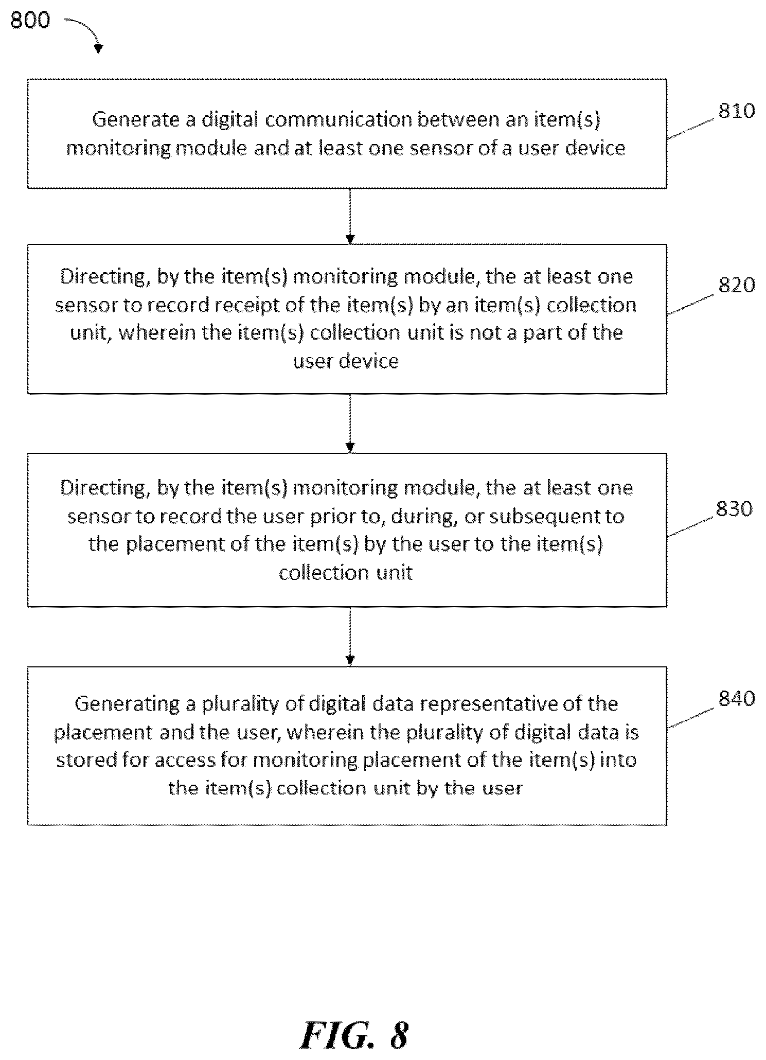 Patent US12562248 Figure 8 – Systems and methods for tracking items