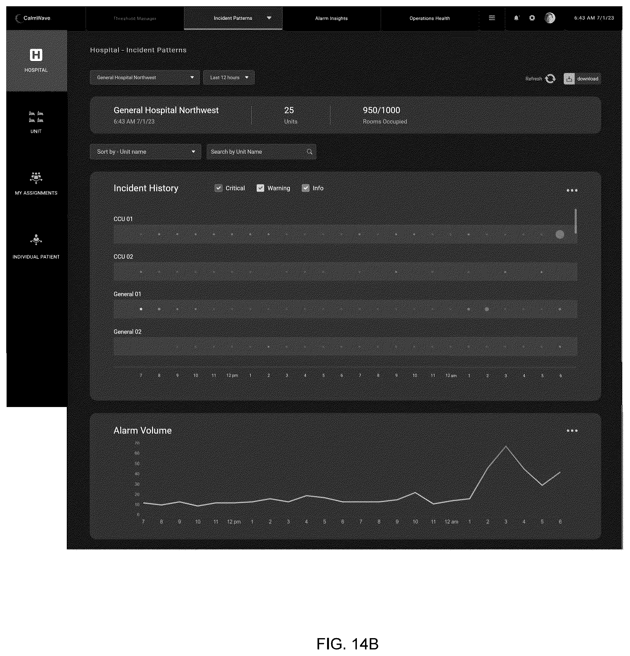 Patent US12562266 Figure 18 – Information management system and method for monitoring and categorizing audible alarms