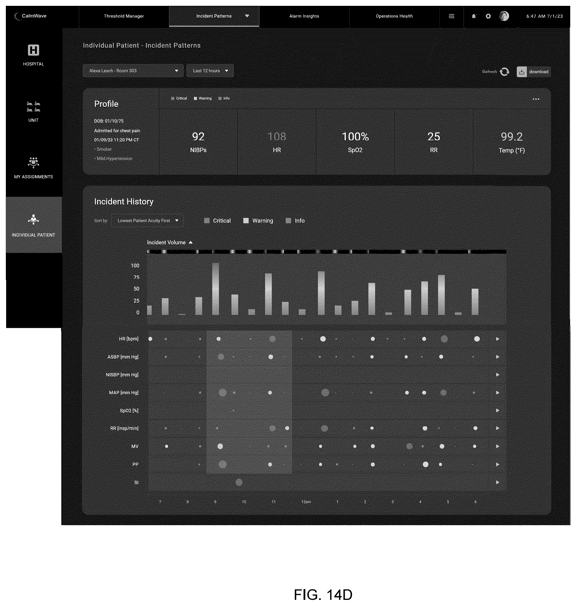 Patent US12562266 Figure 20 – Information management system and method for monitoring and categorizing audible alarms