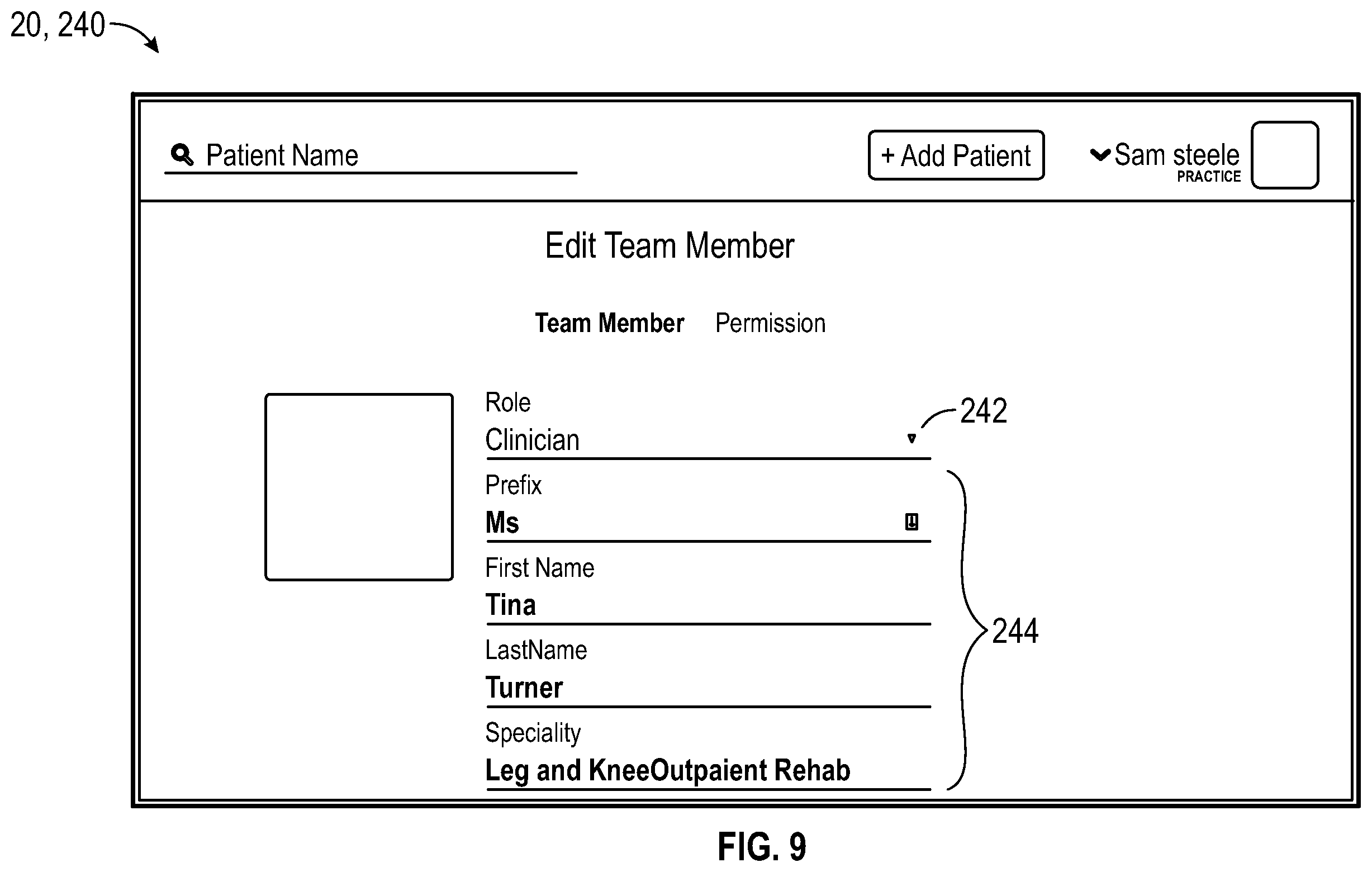 Patent US12562271 Figure 8 – System for remote treatment utilizing privacy controls