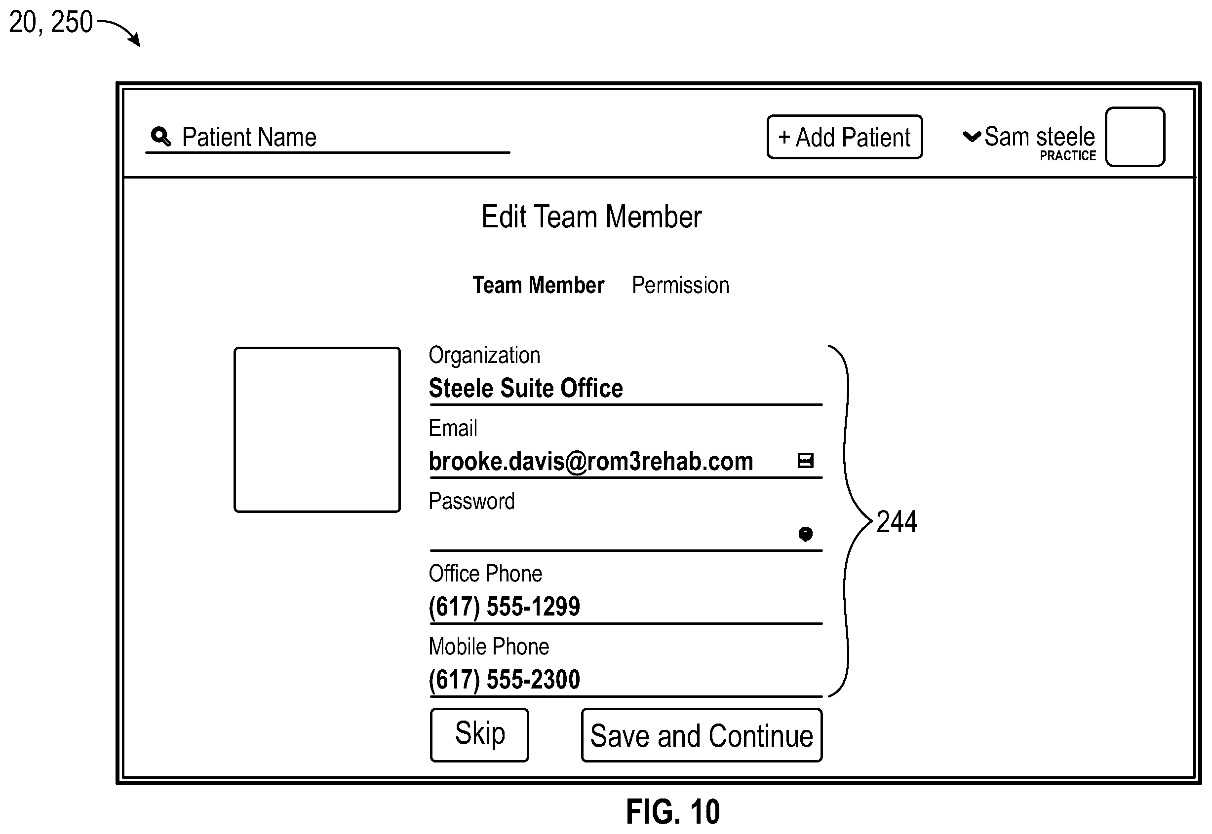 Patent US12562271 Figure 9 – System for remote treatment utilizing privacy controls