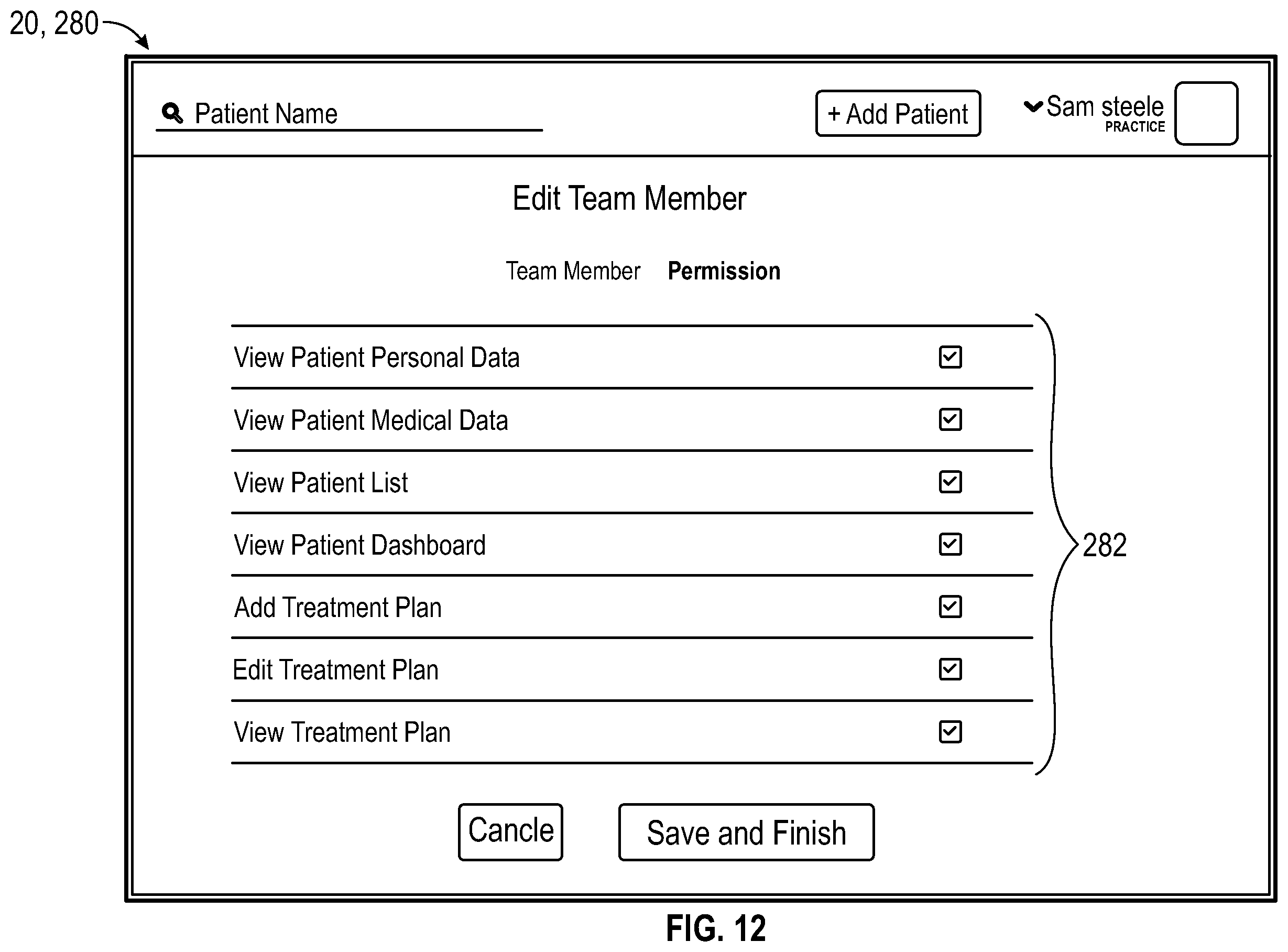 Patent US12562271 Figure 11 – System for remote treatment utilizing privacy controls