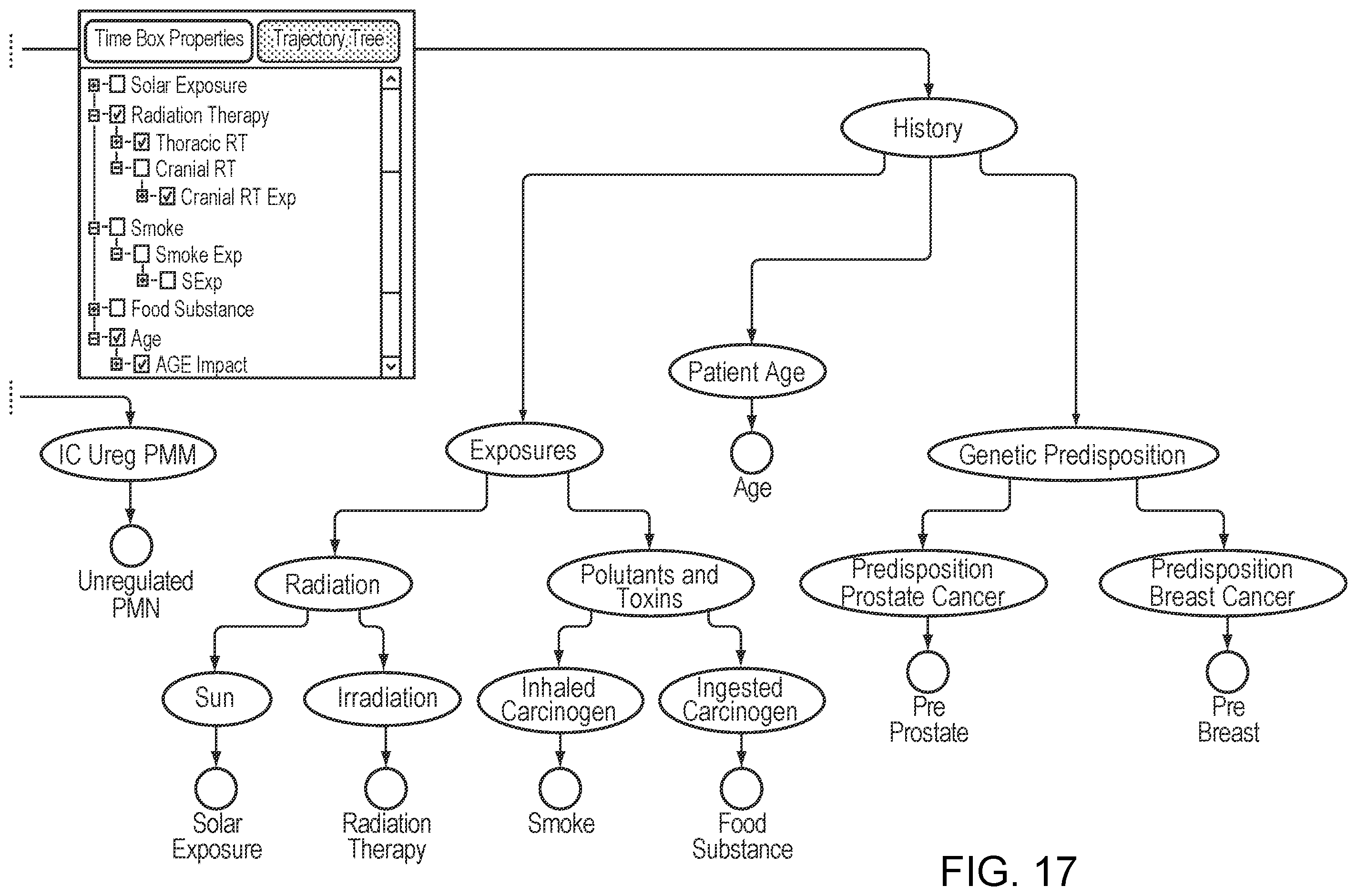 Patent US12562281 Figure 17 – Predictive risk assessment in patient and health modeling