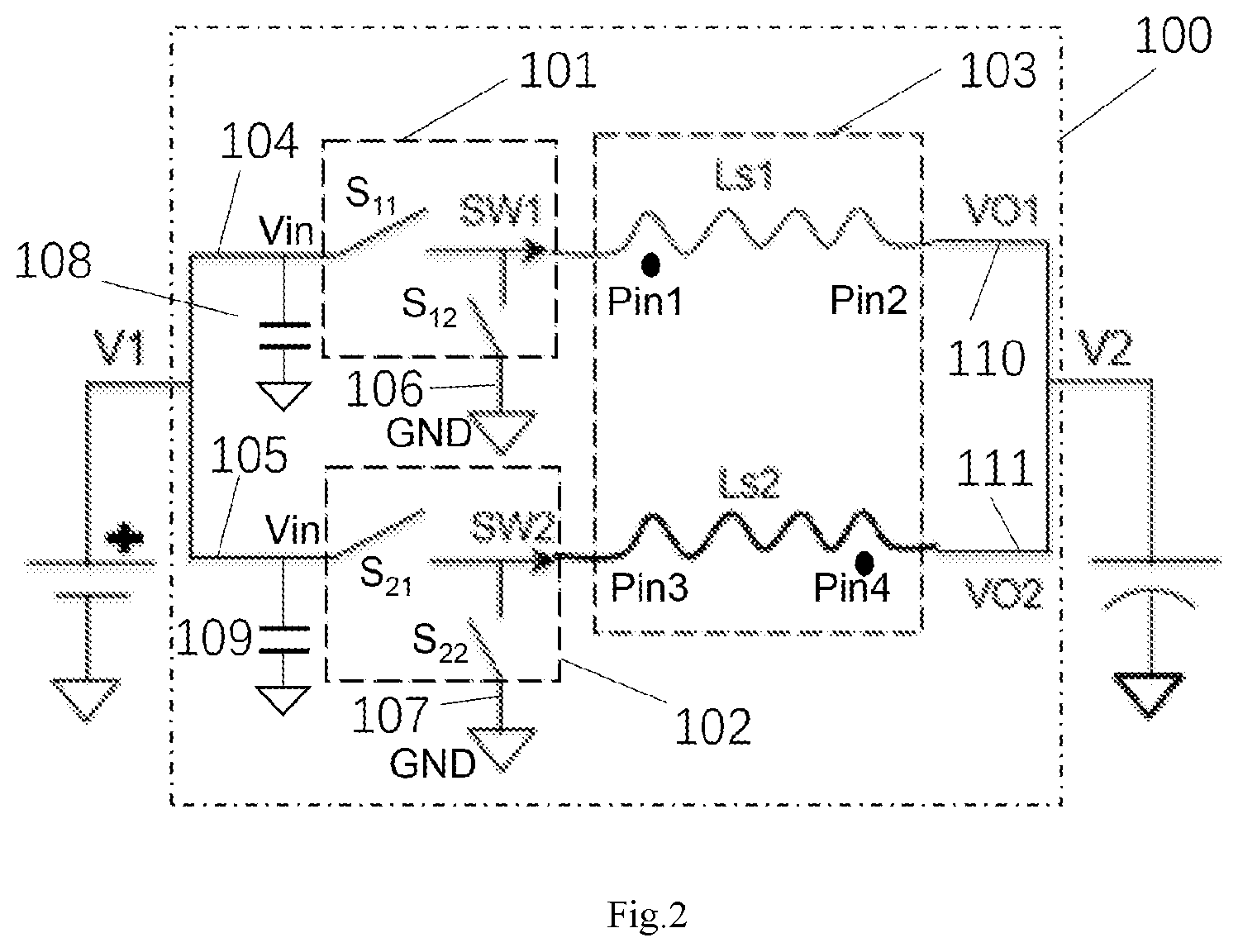 Patent US12562304 Figure 2 – Integrally-formed inductor and power supply module