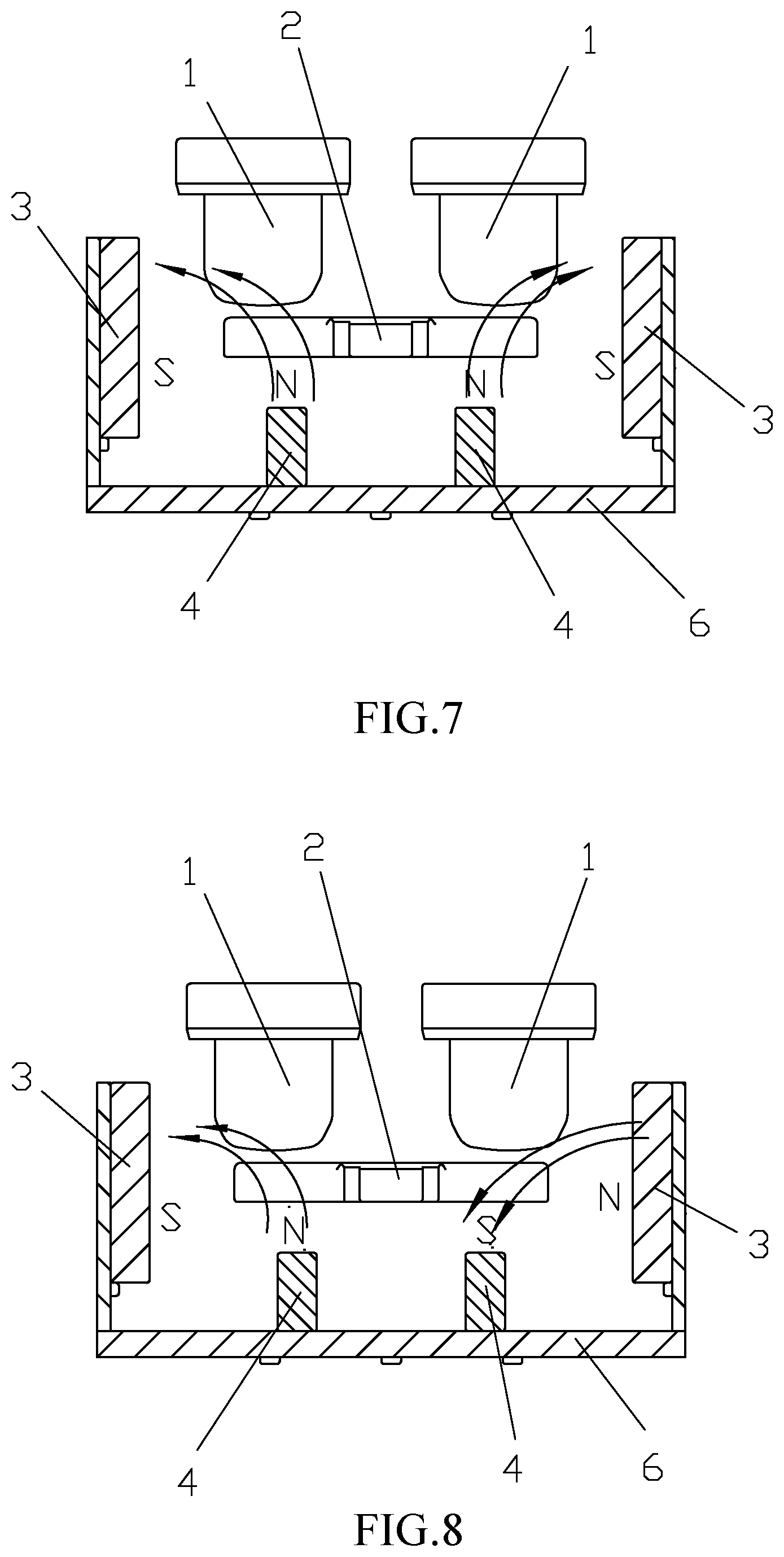 Patent US12562320 Figure 5 – High-voltage DC relay with permanent magnet arc extinguishing function