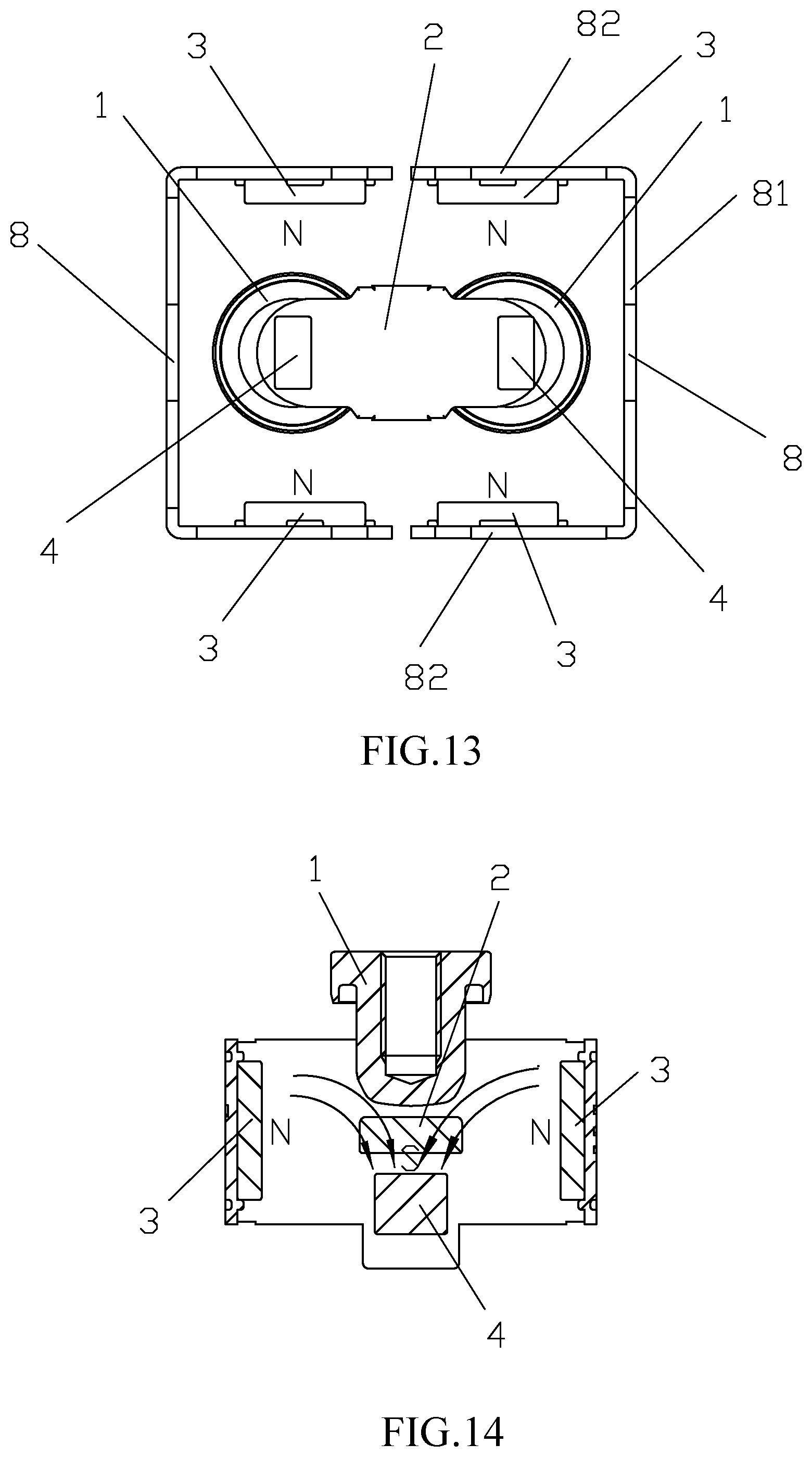Patent US12562320 Figure 9 – High-voltage DC relay with permanent magnet arc extinguishing function