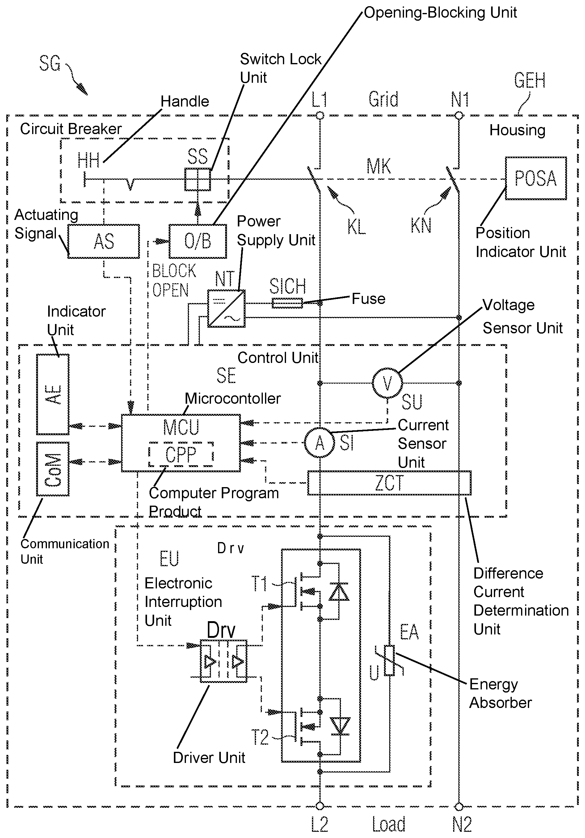 Patent US12562322 Figure 1 – Circuit breaker