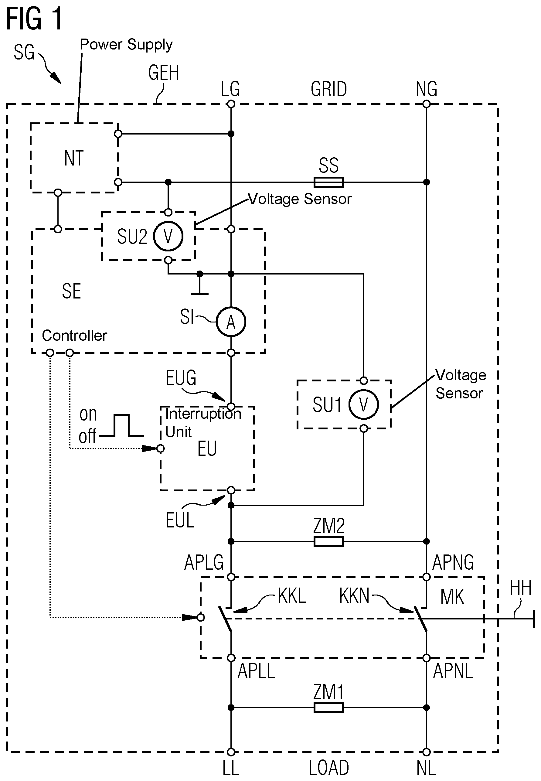 Patent US12562323 Figure 1 – Circuit breaker device