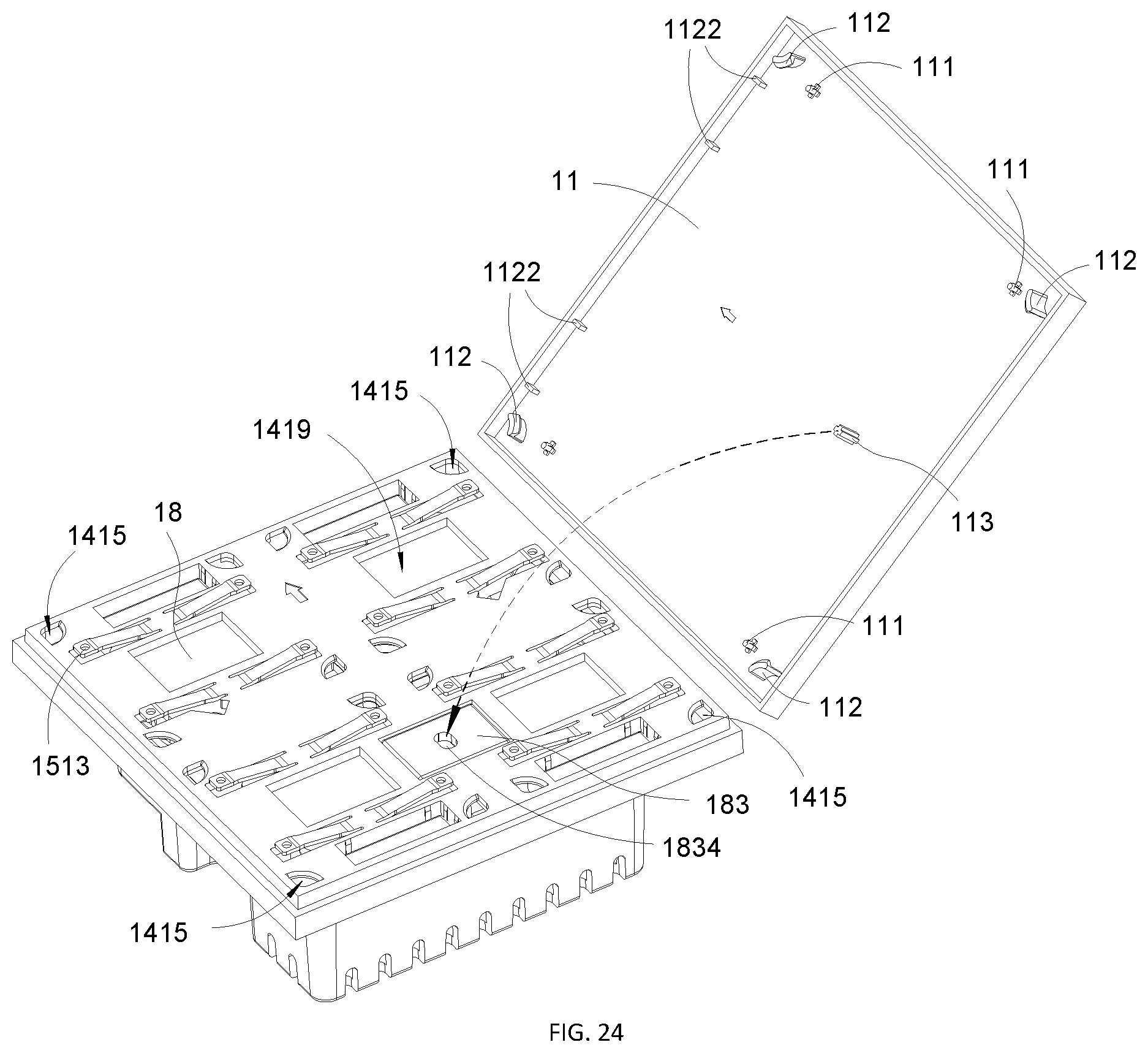 Patent US12562325 Figure 14 – Wall intelligent switch, wireless intelligent switch and switch mounting frame