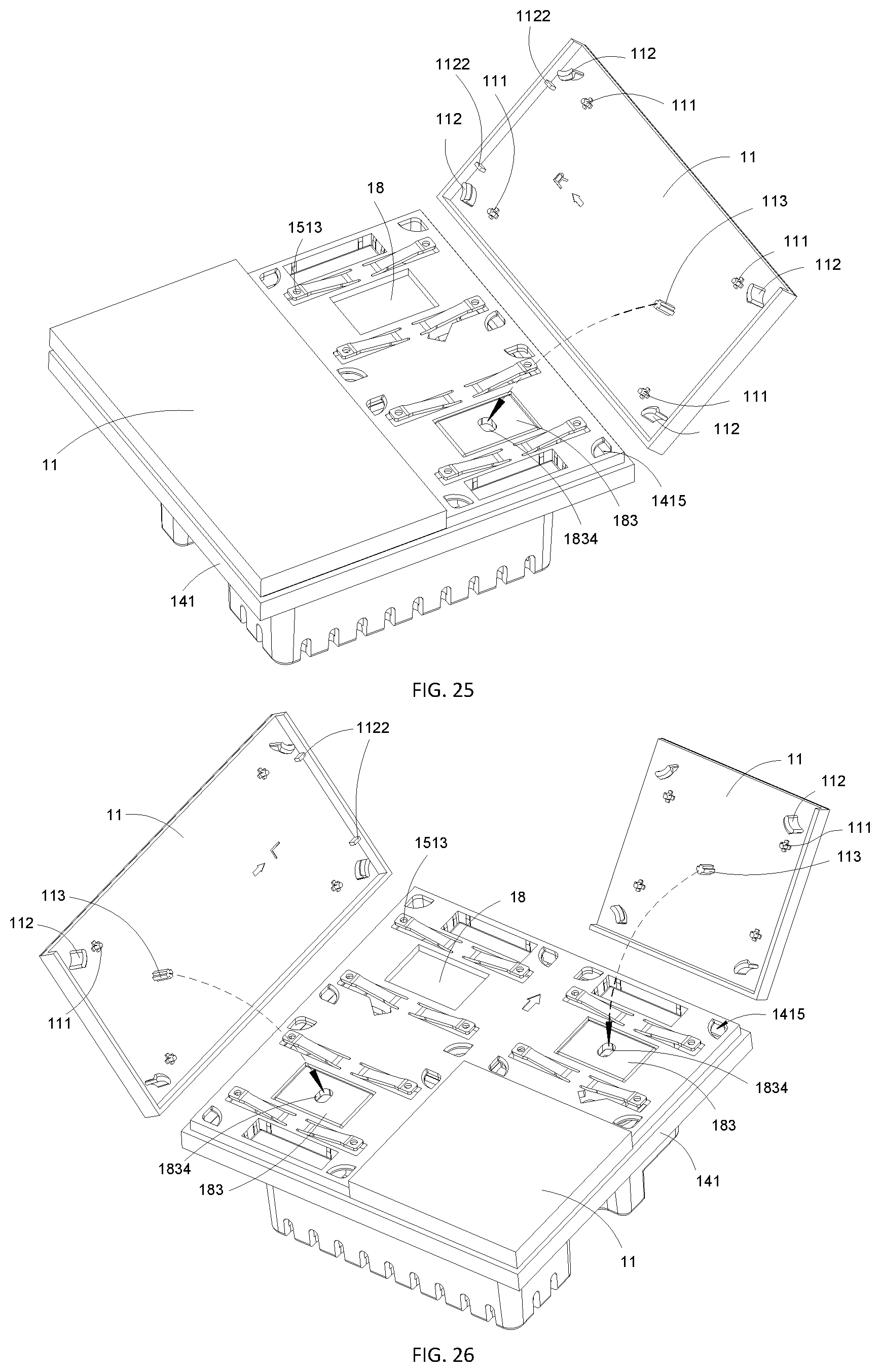 Patent US12562325 Figure 15 – Wall intelligent switch, wireless intelligent switch and switch mounting frame