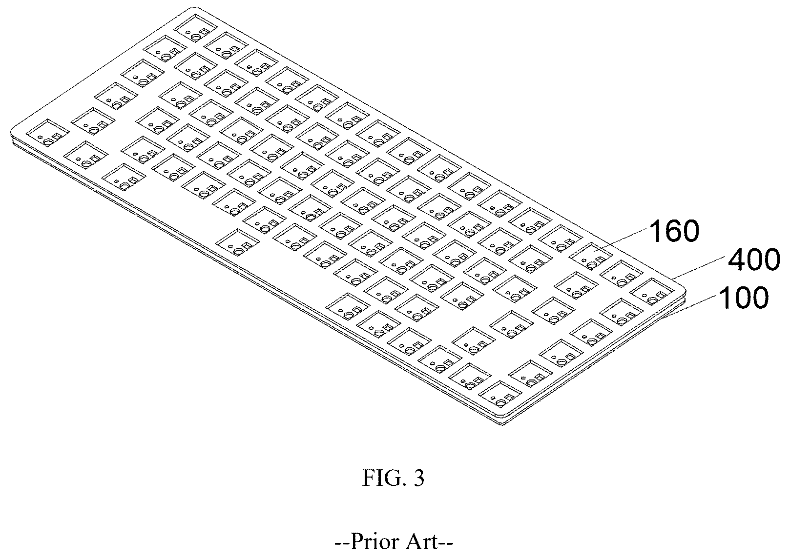 Patent US12562326 Figure 3 – Low profile compatible with a standard mechanical profile/MX profile keyboard
