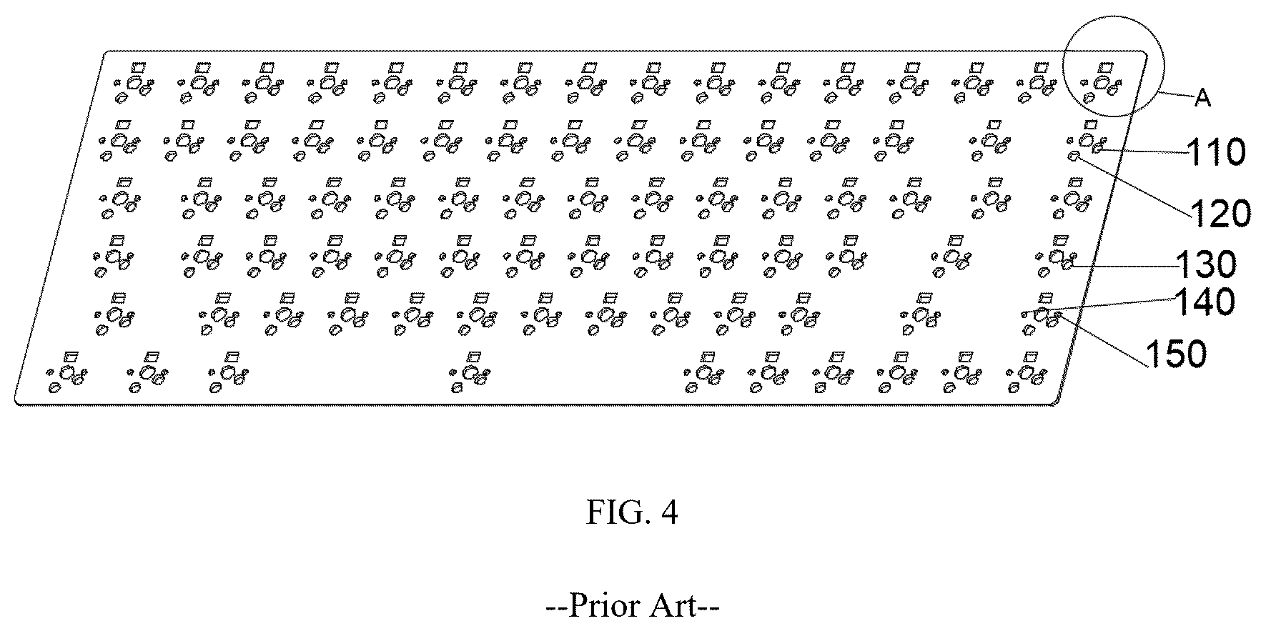 Patent US12562326 Figure 4 – Low profile compatible with a standard mechanical profile/MX profile keyboard