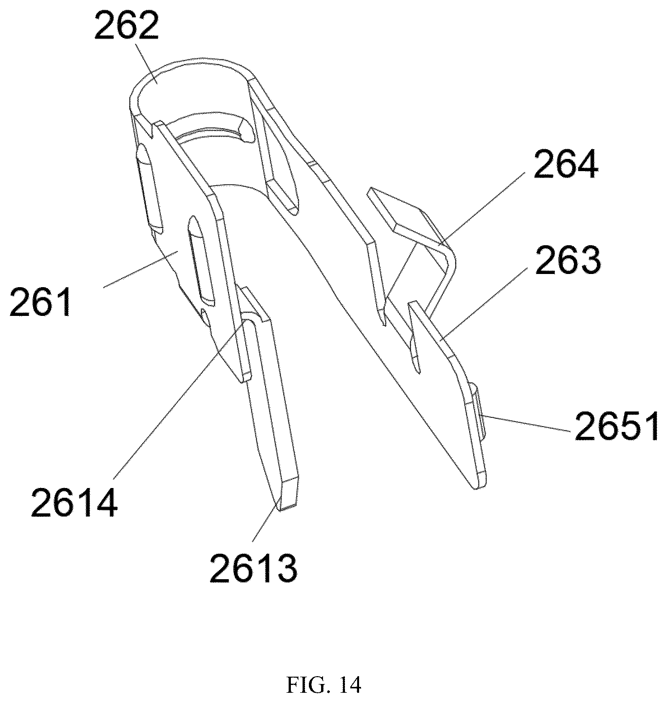 Patent US12562326 Figure 14 – Low profile compatible with a standard mechanical profile/MX profile keyboard