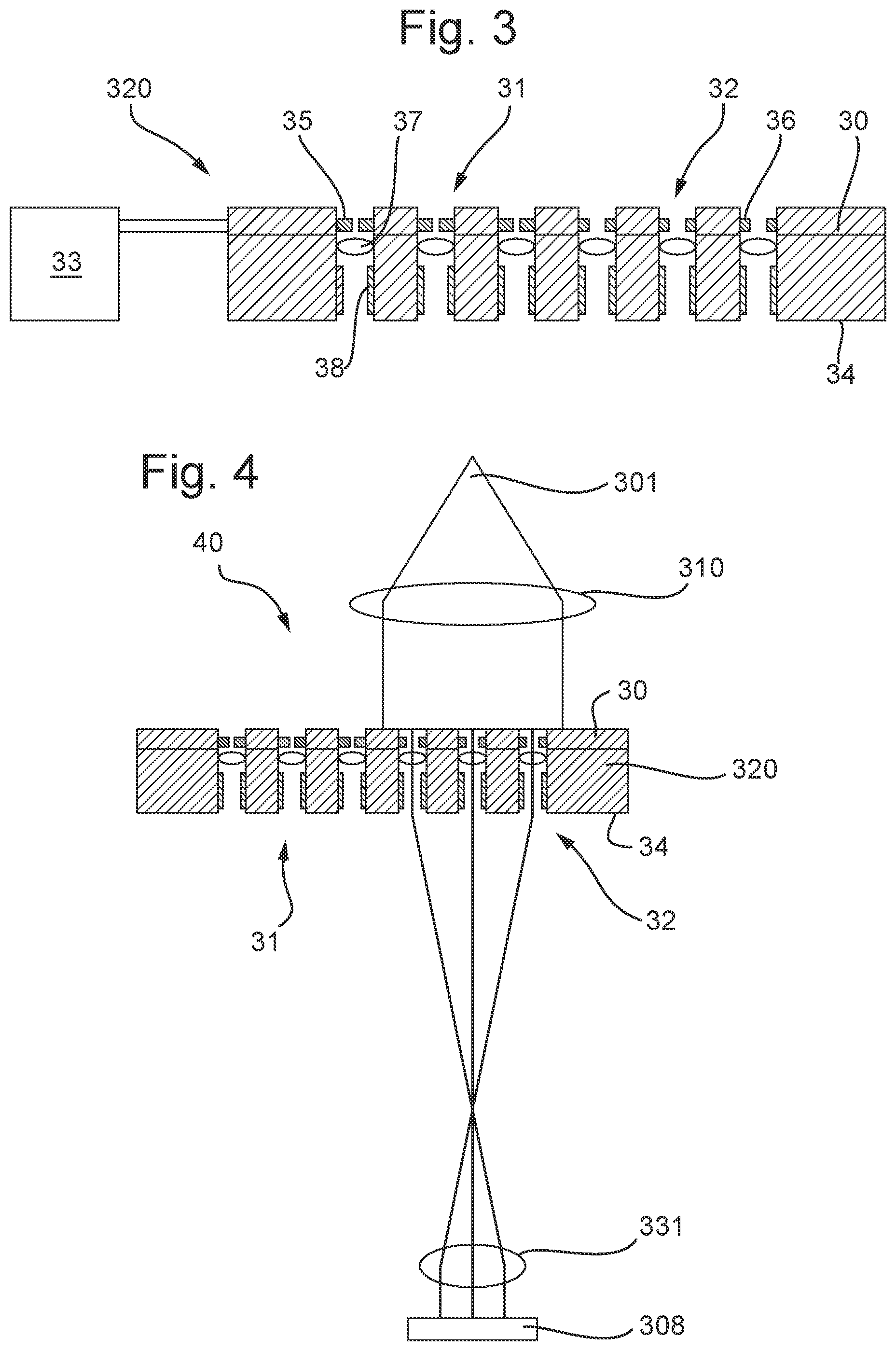 Patent US12562334 Figure 3 – Multi-beam charged particle column