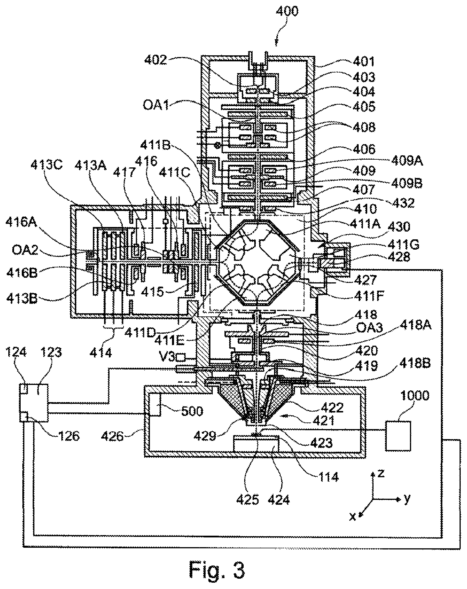 Patent US12562337 Figure 3 – Gas supply device, particle beam apparatus having a gas supply device, and method of operating the gas supply device and the particle beam apparatus