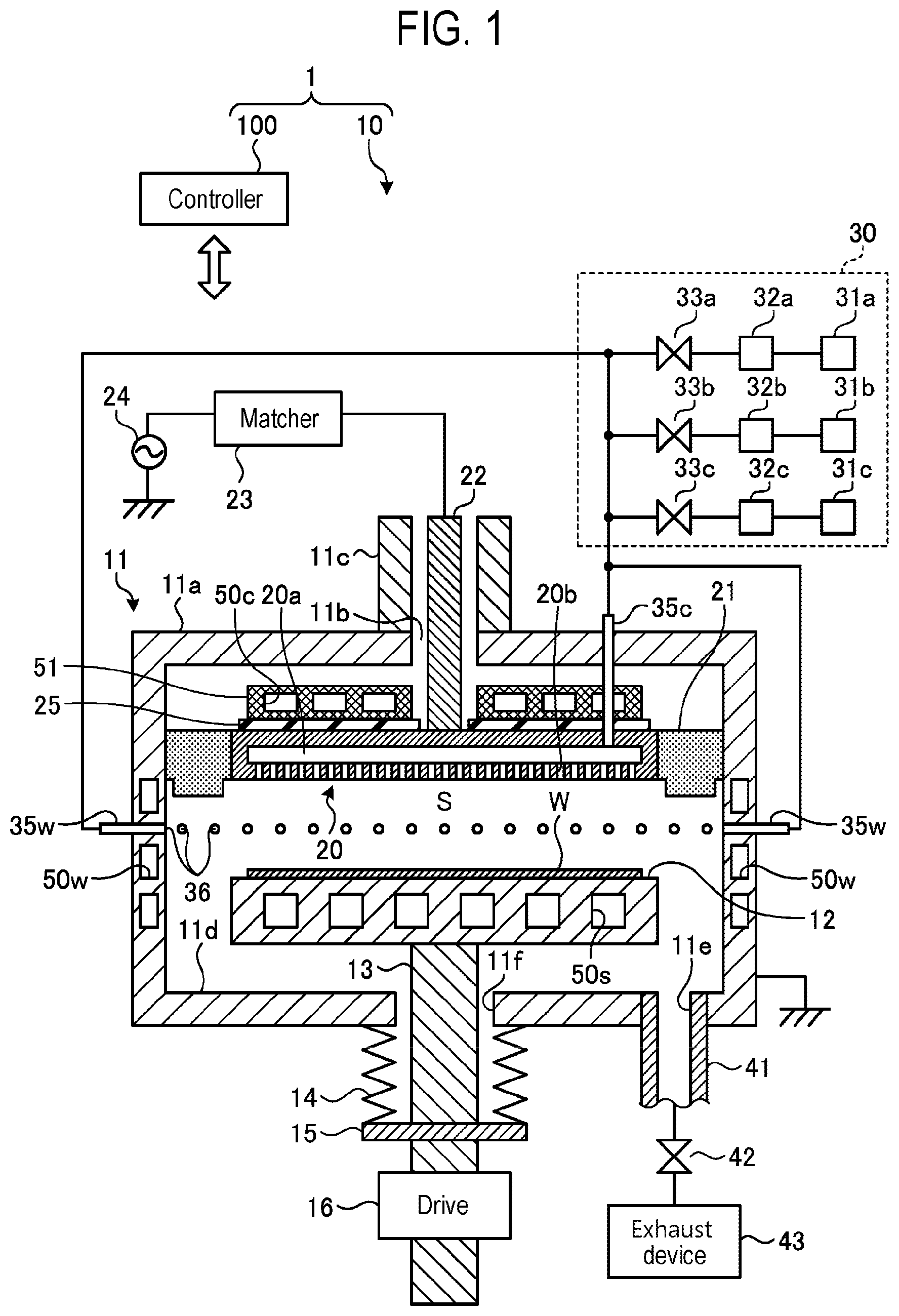 Patent US12562340 Figure 1 – Film forming method and film forming apparatus