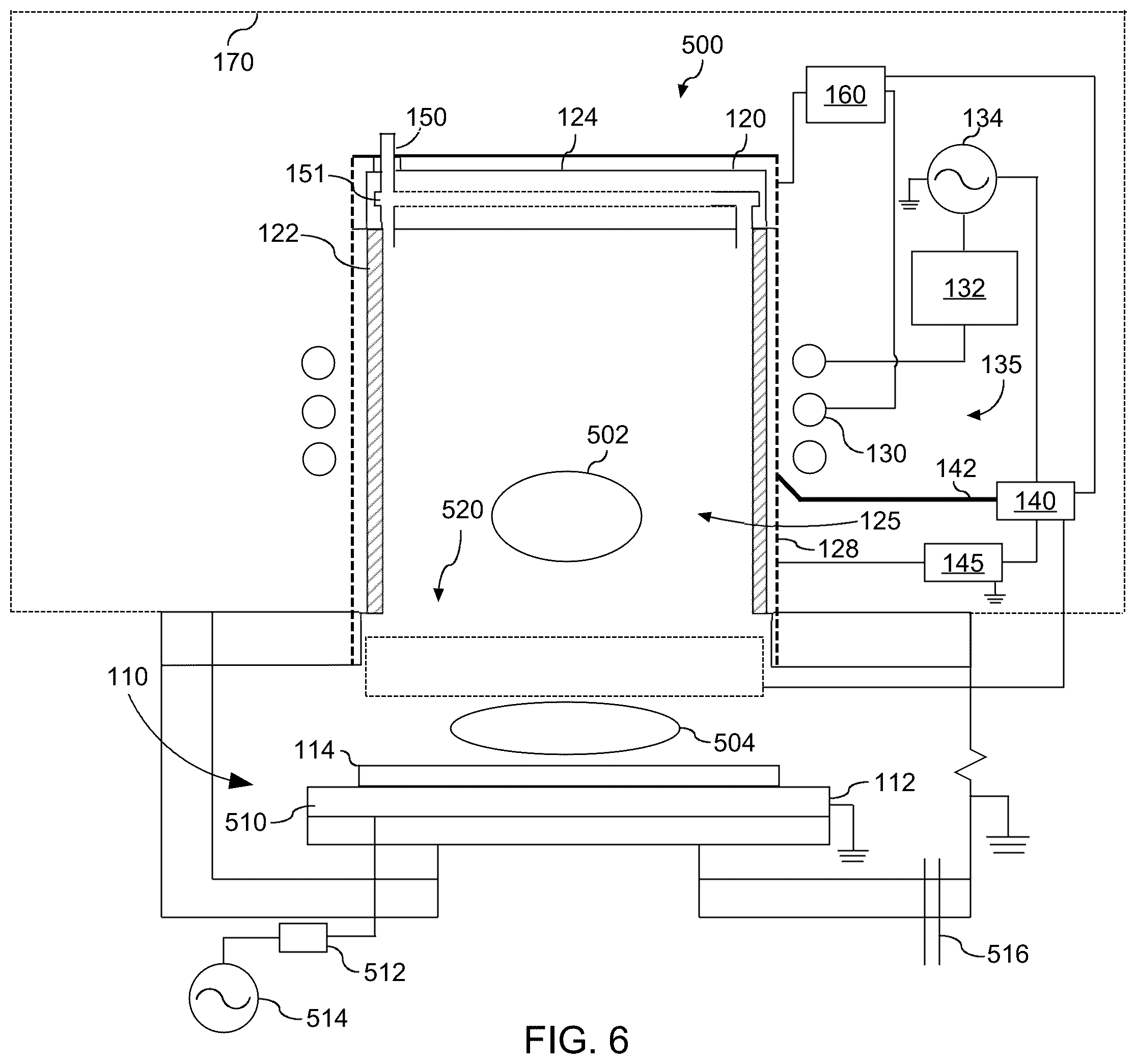 Patent US12562342 Figure 6 – Variable mode plasma chamber utilizing tunable plasma potential