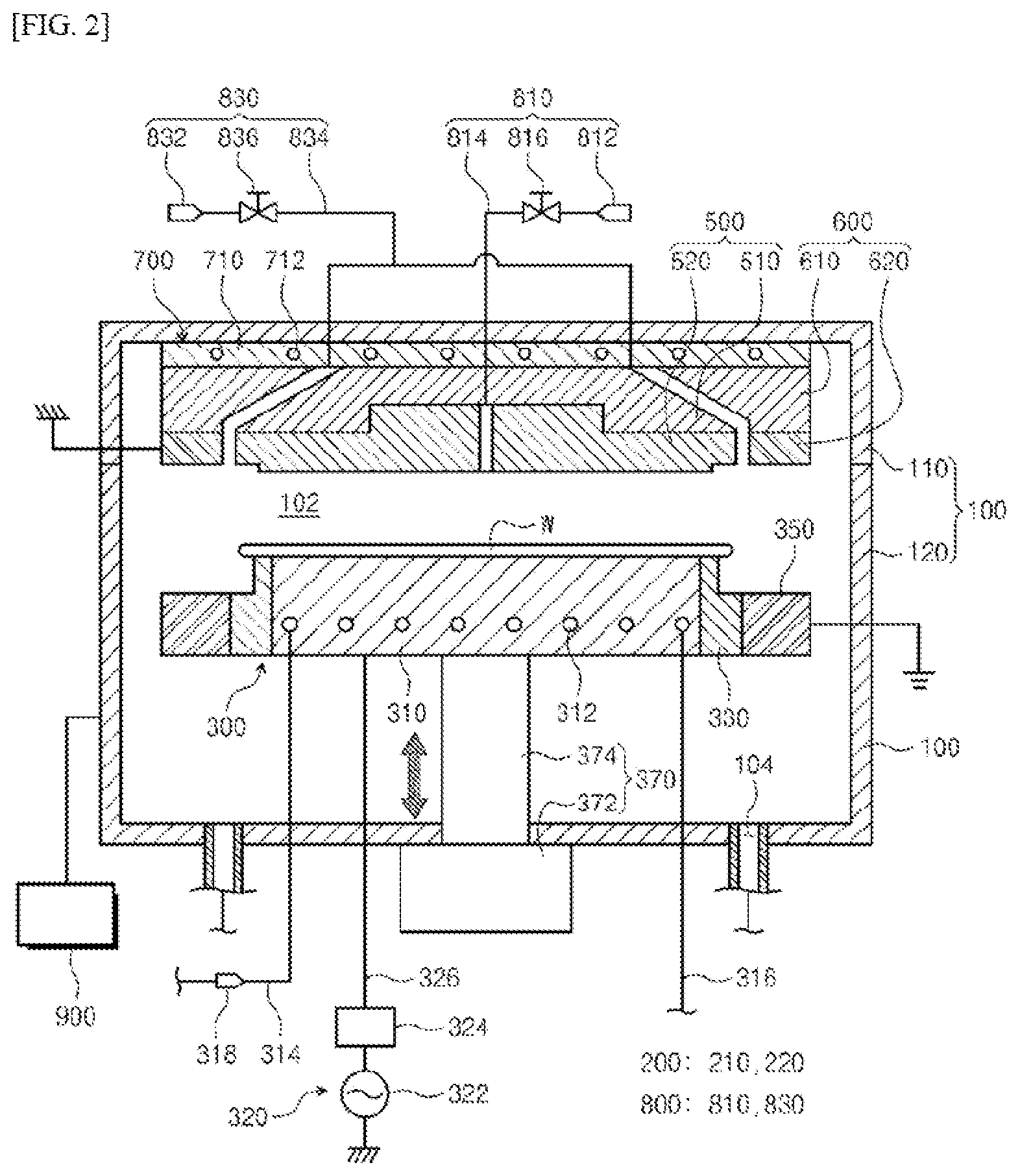 Patent US12562346 Figure 2 – Apparatus for processing substrate
