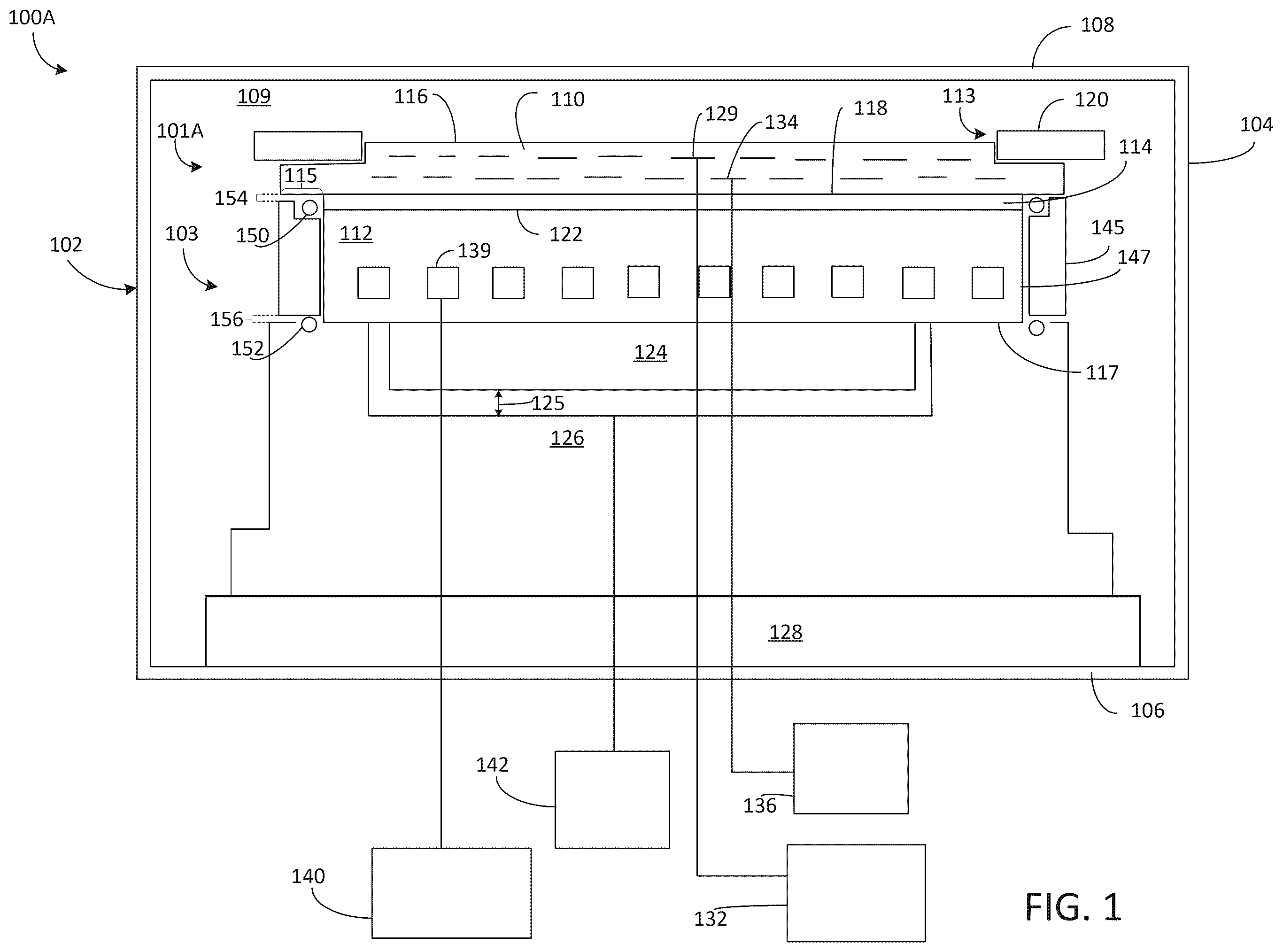 Patent US12562353 Figure 1 – Replaceable electrostatic chuck outer ring for edge arcing mitigation