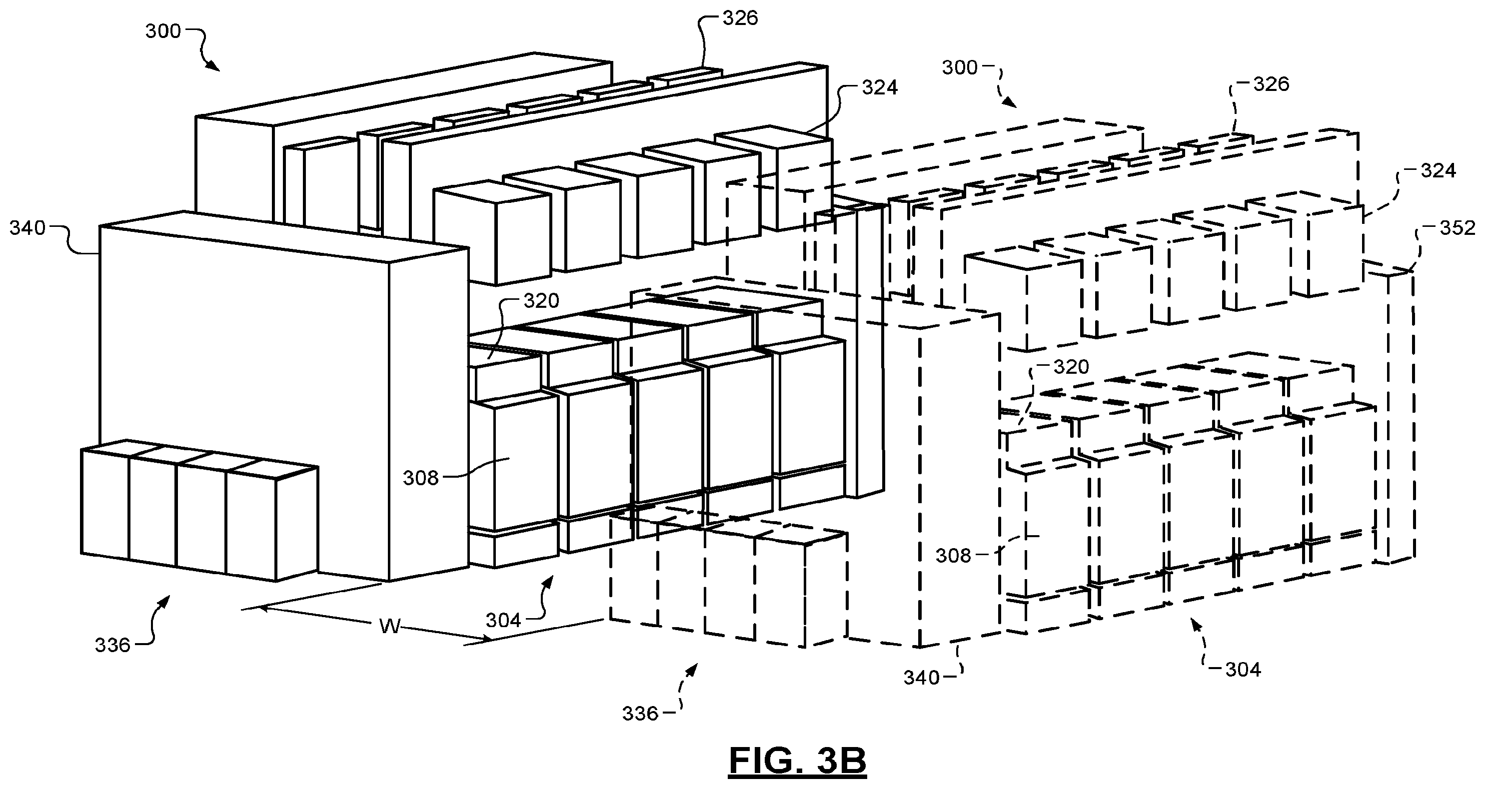 Patent US12562356 Figure 3 – Linear arrangement for substrate processing tools