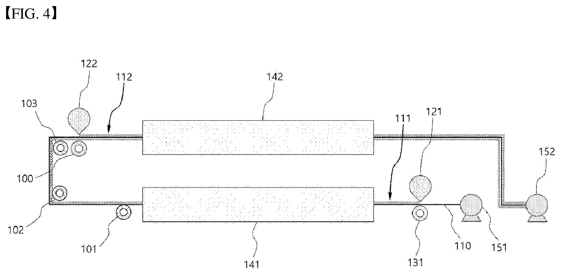 Patent US12562361 Figure 4 – Electrode manufacturing system/method using heated rollers to provide excellent uniformity of electrode slurry coating