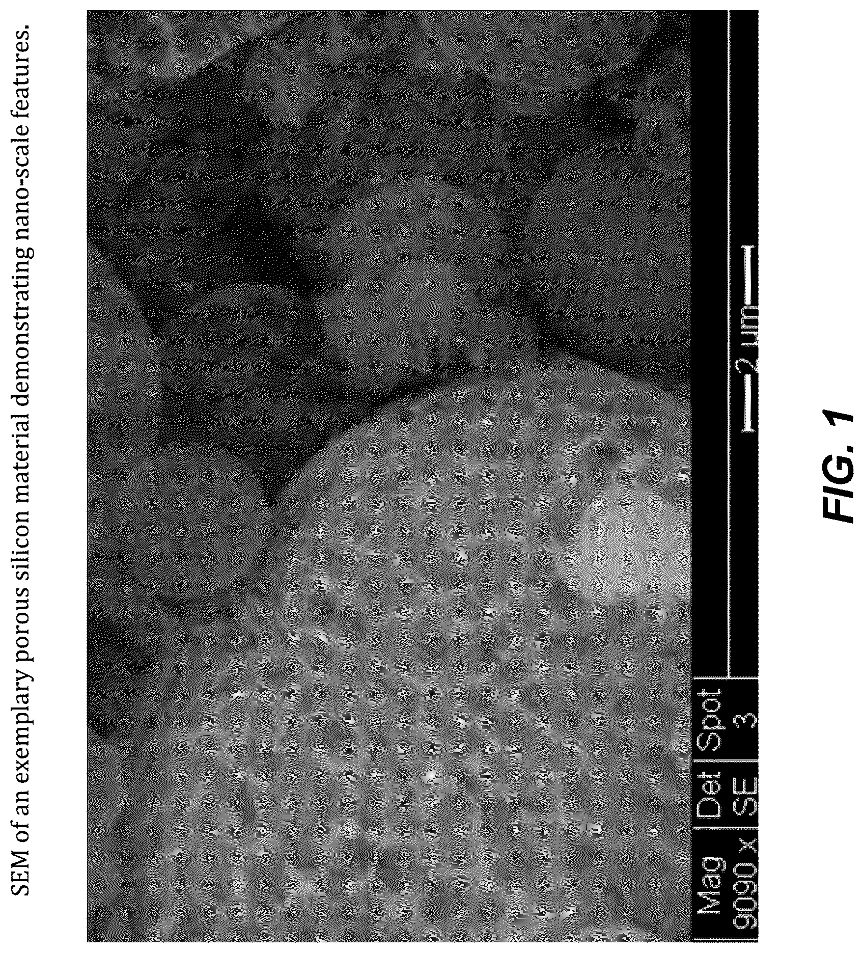 Patent US12562381 Figure 1 – Nano-featured porous silicon materials