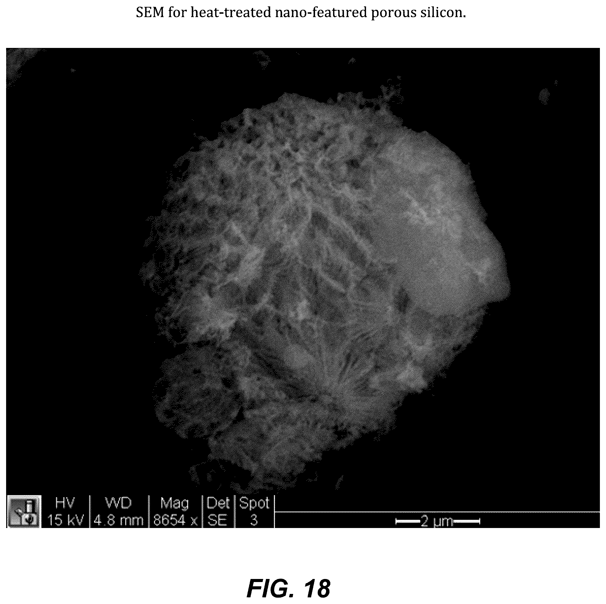 Patent US12562381 Figure 18 – Nano-featured porous silicon materials
