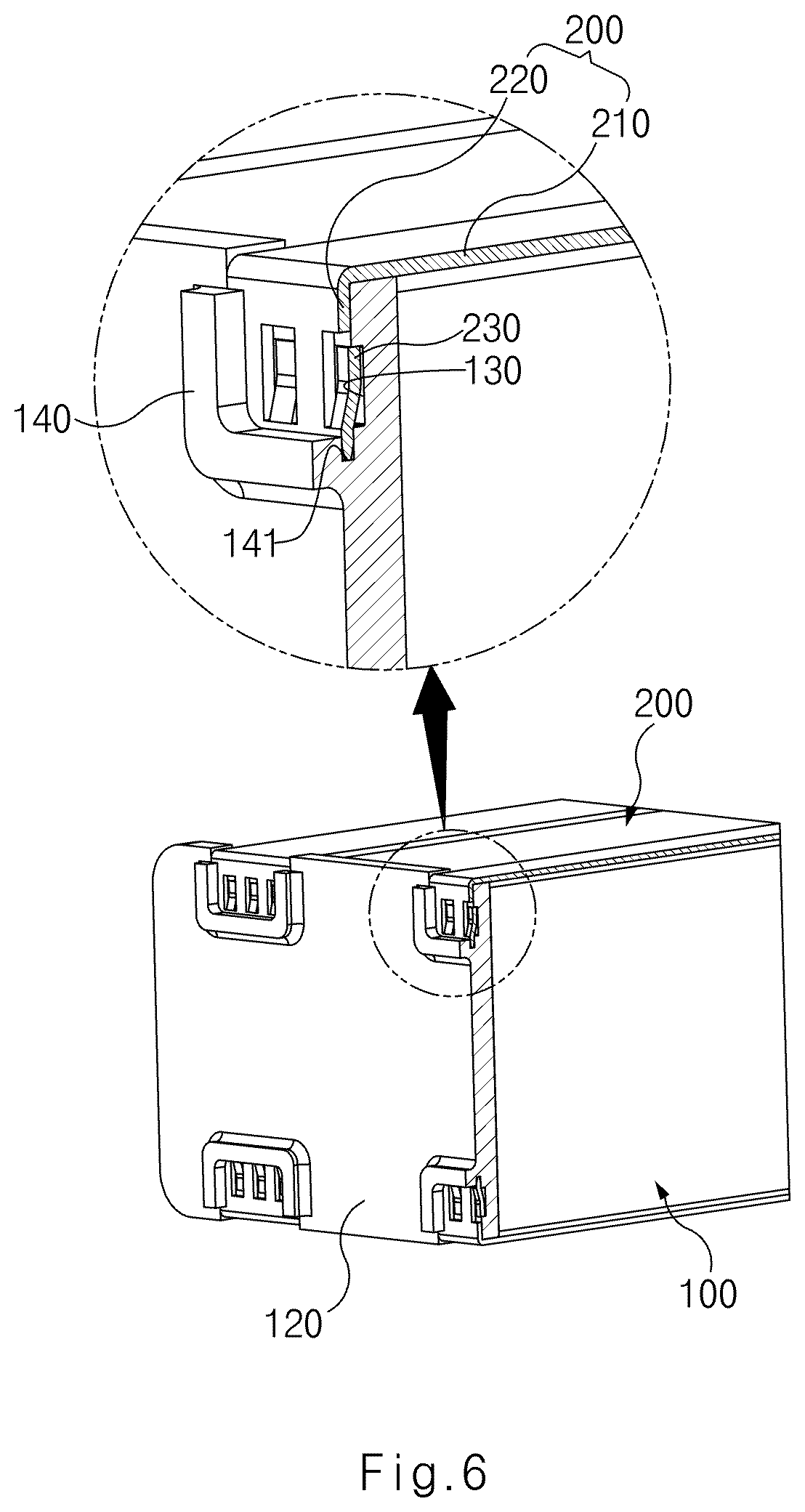 Patent US12562397 Figure 6 – Fuel cell stack and clamp