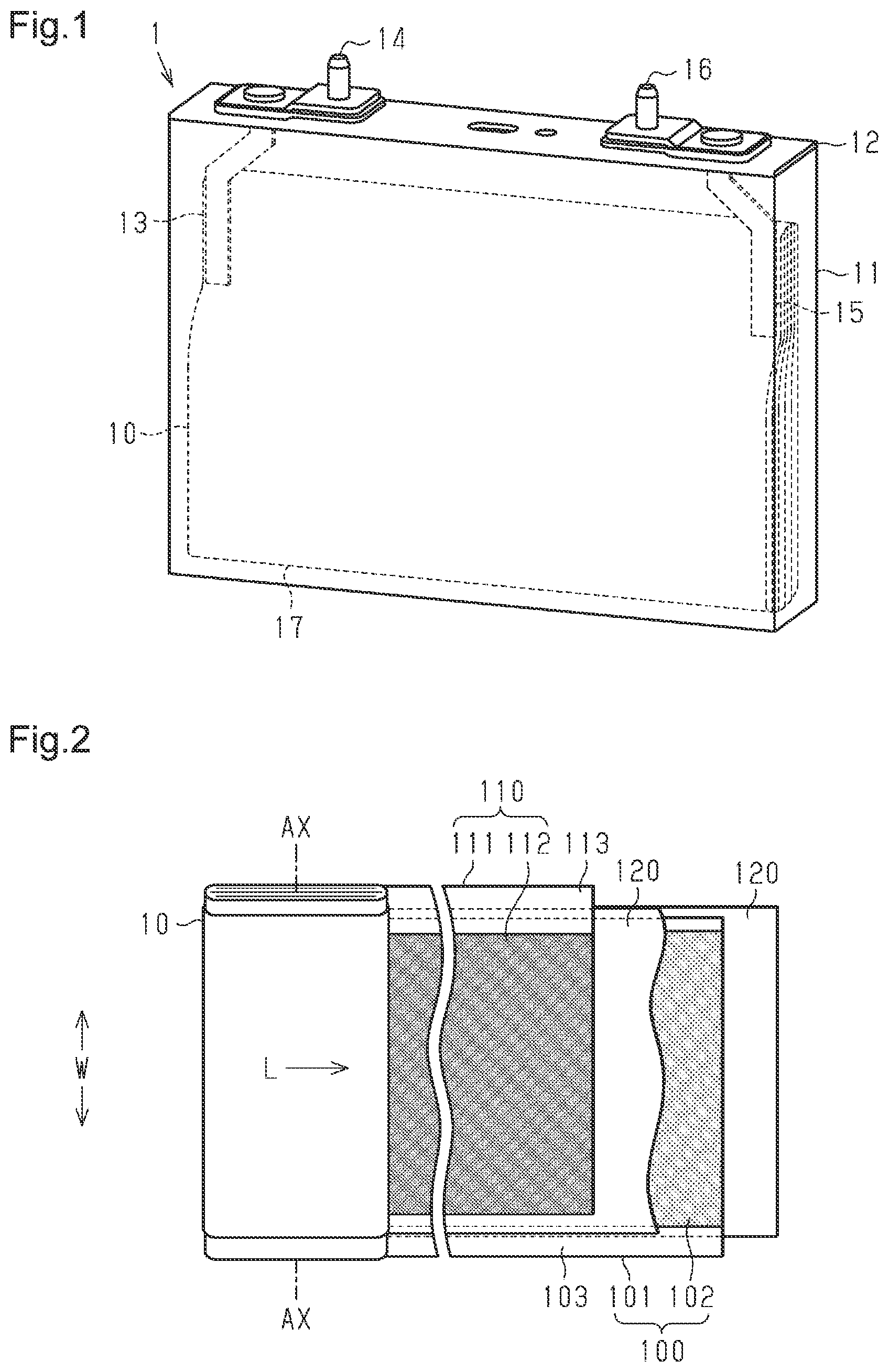 Patent US12562402 Figure 1 – Nonaqueous electrolyte rechargeable battery and method for manufacturing nonaqueous electrolyte rechargeable battery