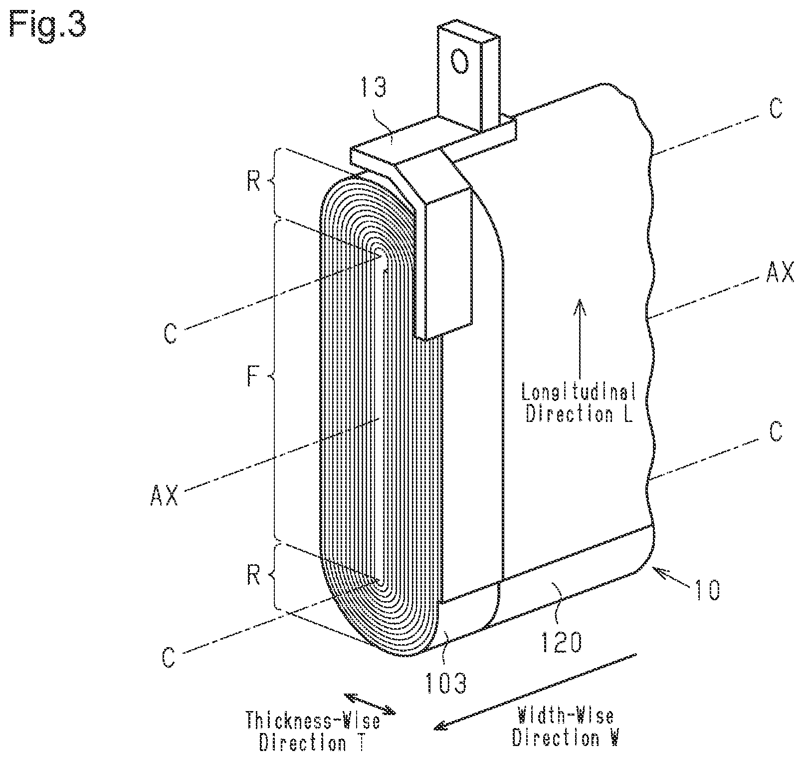 Patent US12562402 Figure 2 – Nonaqueous electrolyte rechargeable battery and method for manufacturing nonaqueous electrolyte rechargeable battery