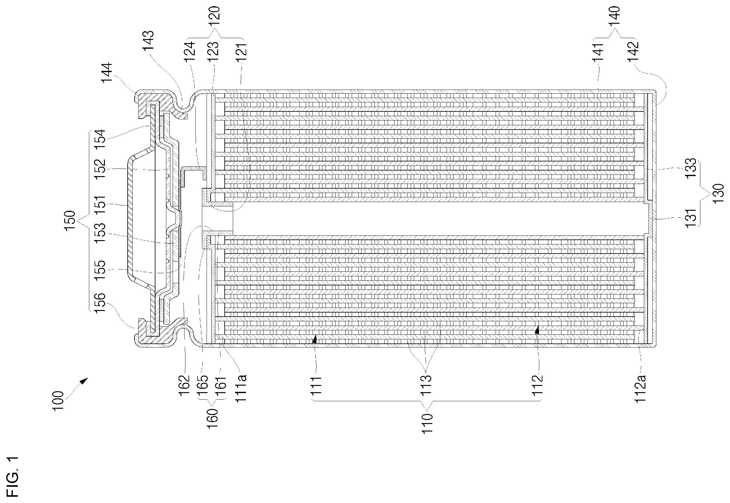 Patent US12562403 Figure 1 – Secondary battery