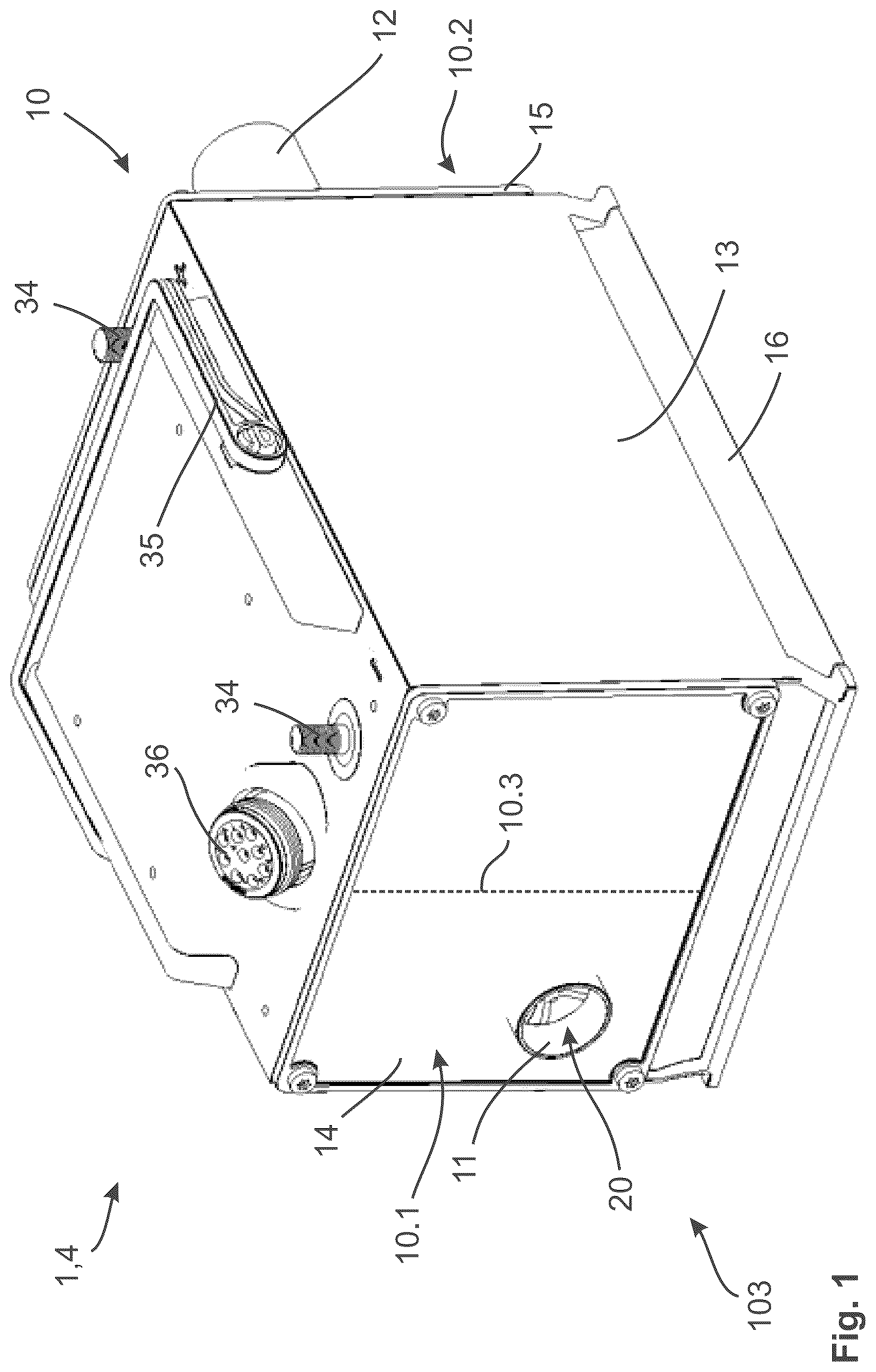 Patent US12562413 Figure 1 – Battery housing, battery and method for manufacturing a battery