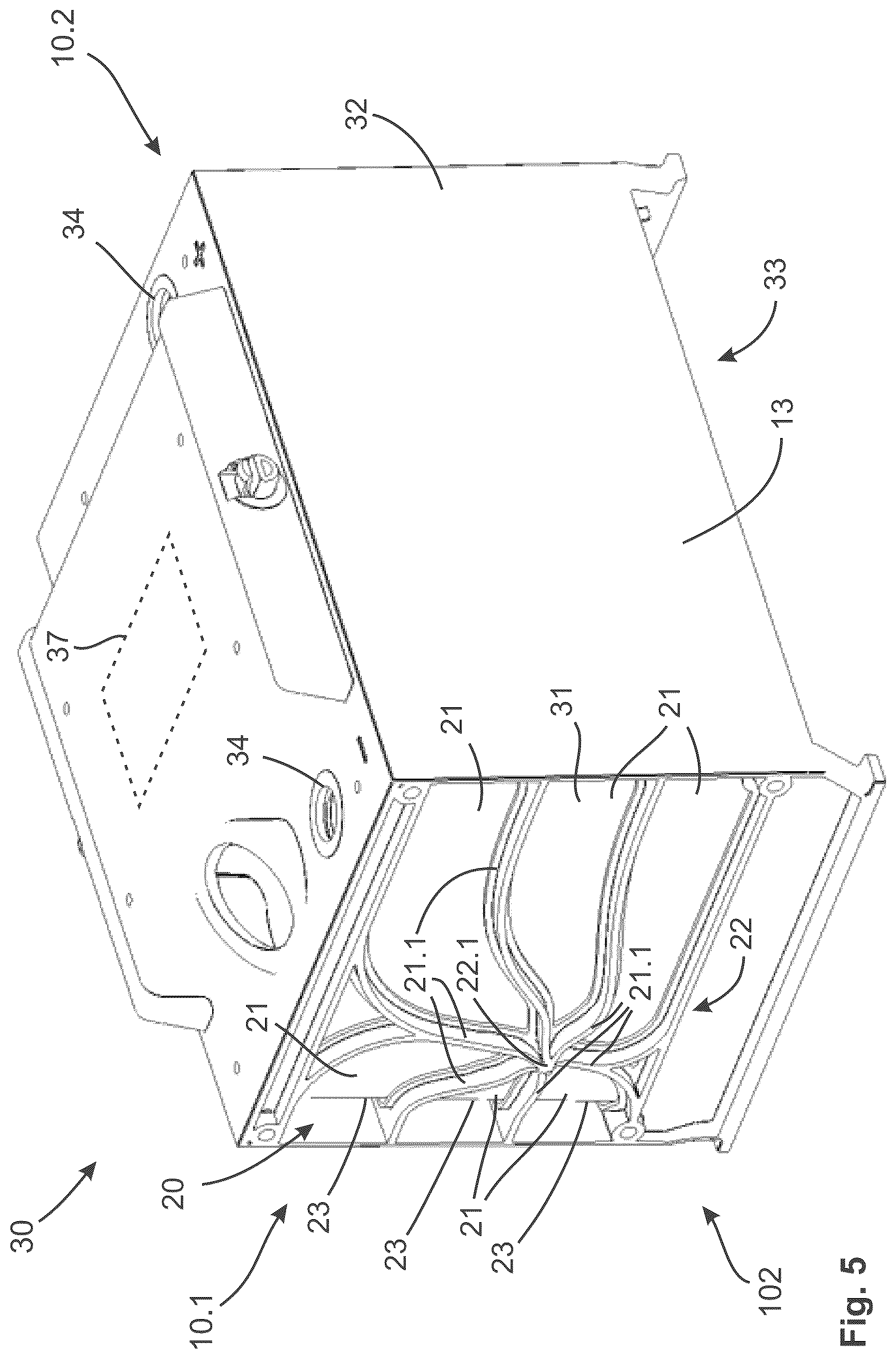 Patent US12562413 Figure 5 – Battery housing, battery and method for manufacturing a battery