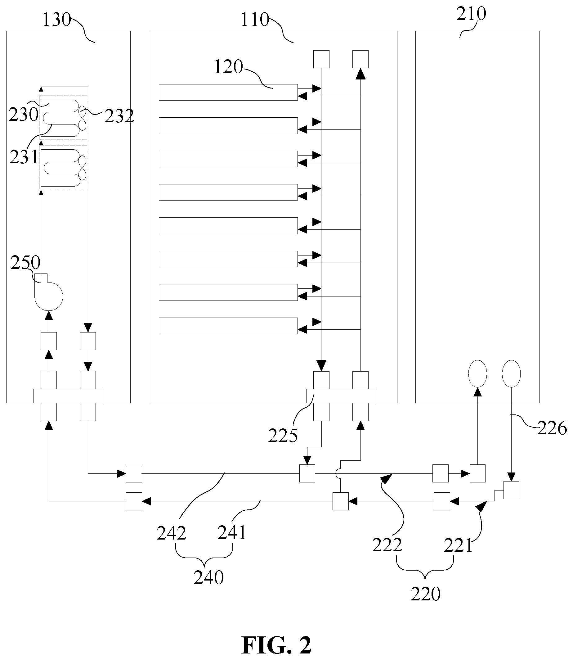 Patent US12562414 Figure 2 – Thermal management system for energy storage device and energy storage device