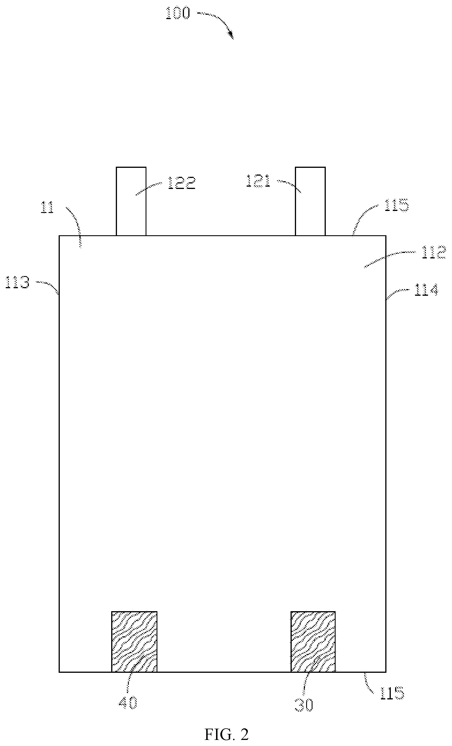 Patent US12562417 Figure 2 – Battery cell and battery containing such battery cell