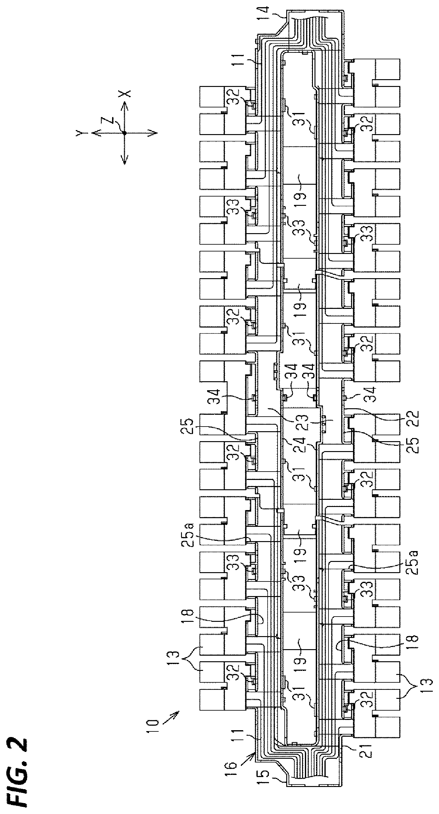 Patent US12562427 Figure 2 – Battery wiring module