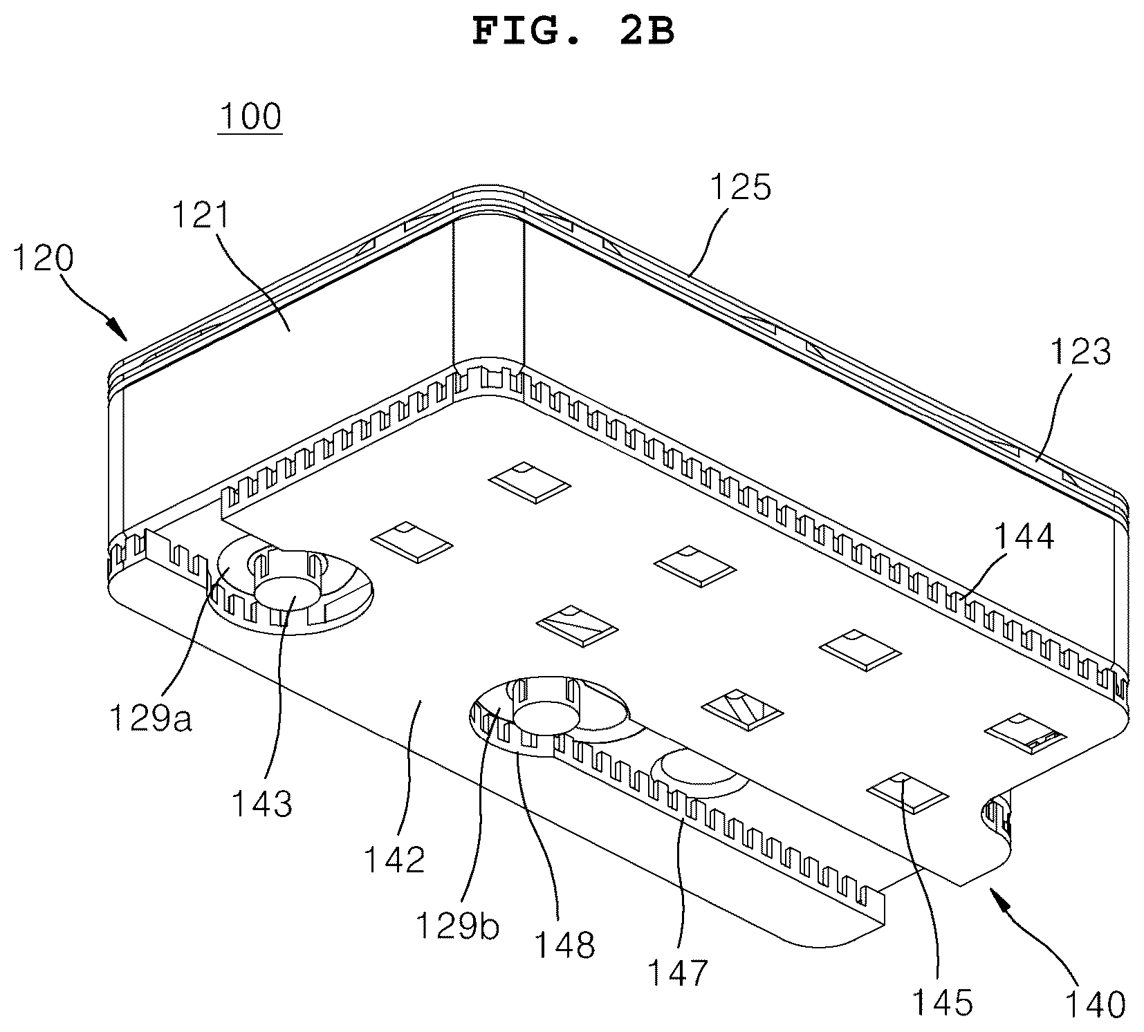Patent US12562444 Figure 2 – RF filter assembly comprising multiple RF filters mounted on a main board through a metal material filter support member