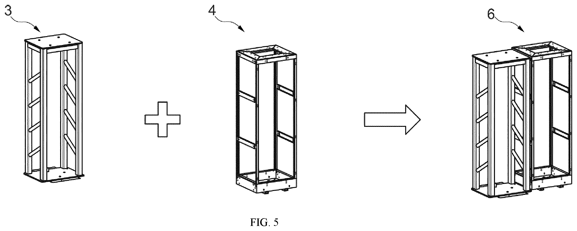 Patent US12562449 Figure 5 – Mast infrastructure element and support module