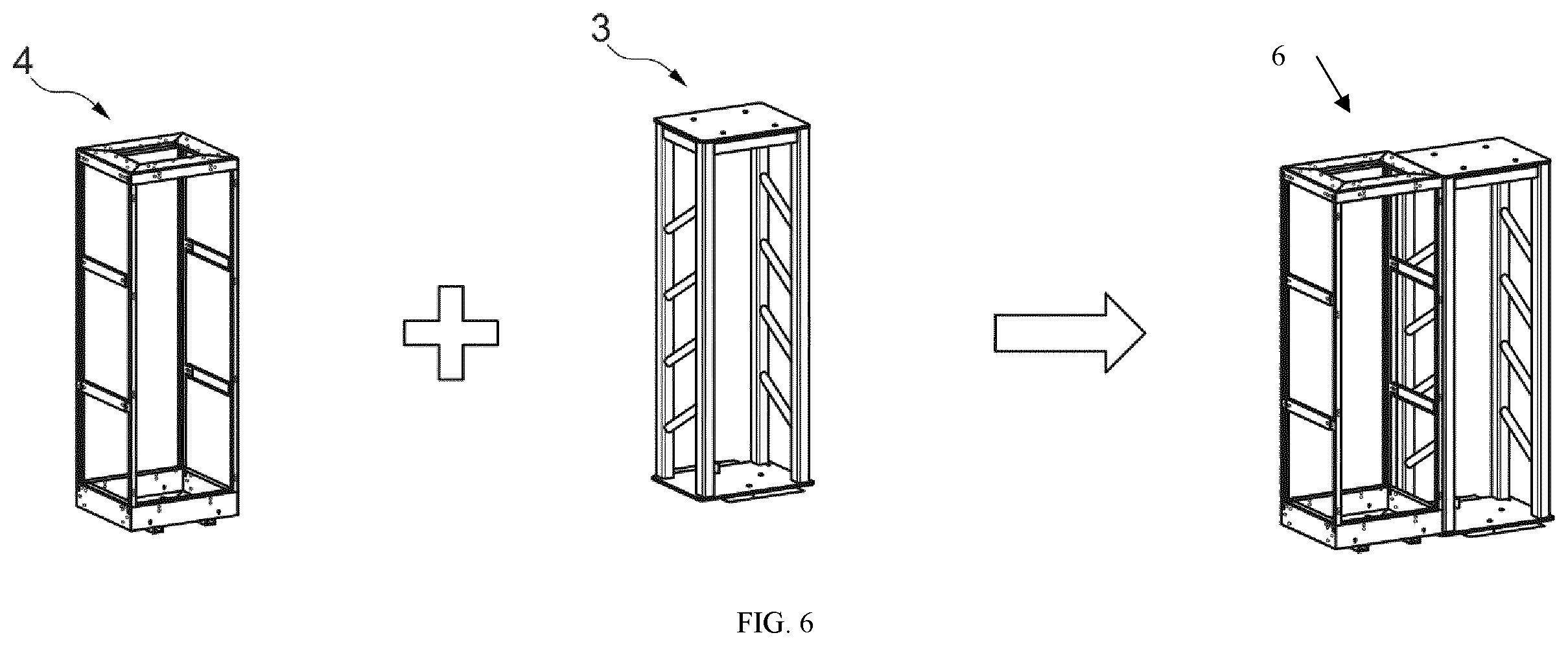 Patent US12562449 Figure 6 – Mast infrastructure element and support module