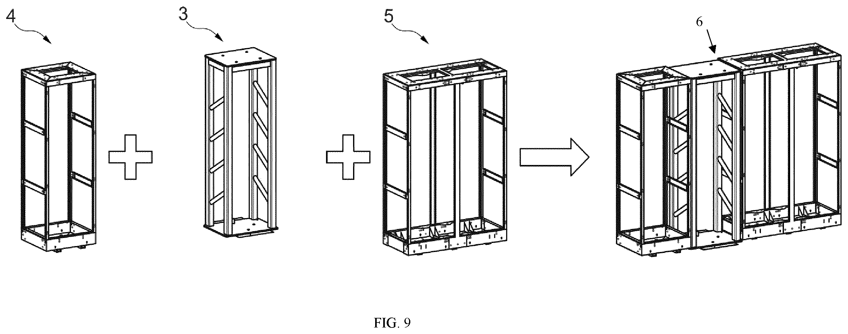 Patent US12562449 Figure 9 – Mast infrastructure element and support module
