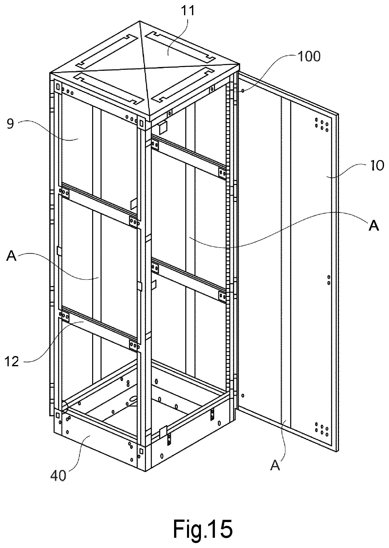 Patent US12562449 Figure 16 – Mast infrastructure element and support module