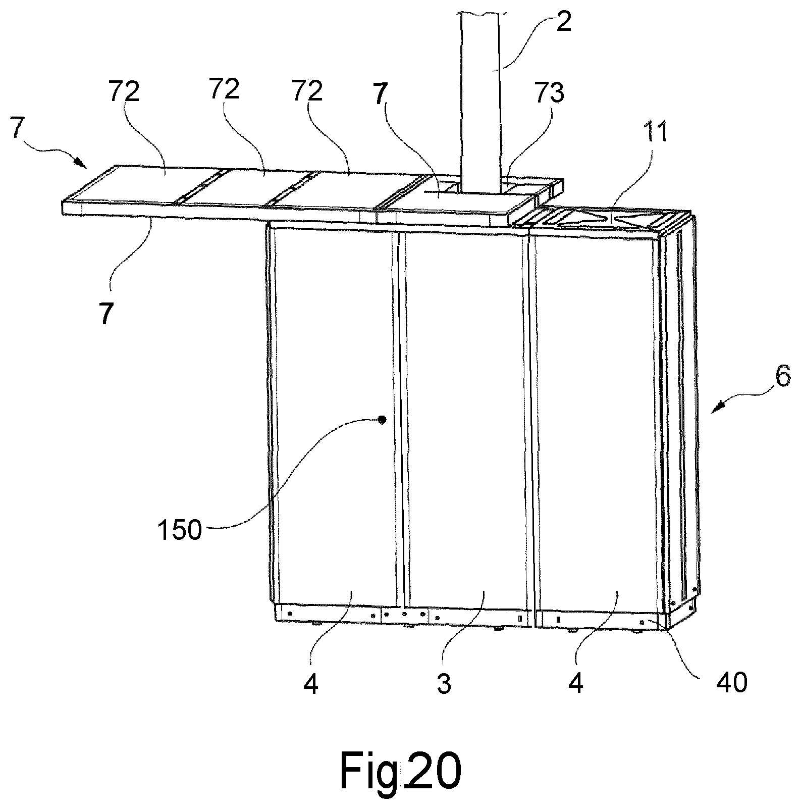 Patent US12562449 Figure 20 – Mast infrastructure element and support module