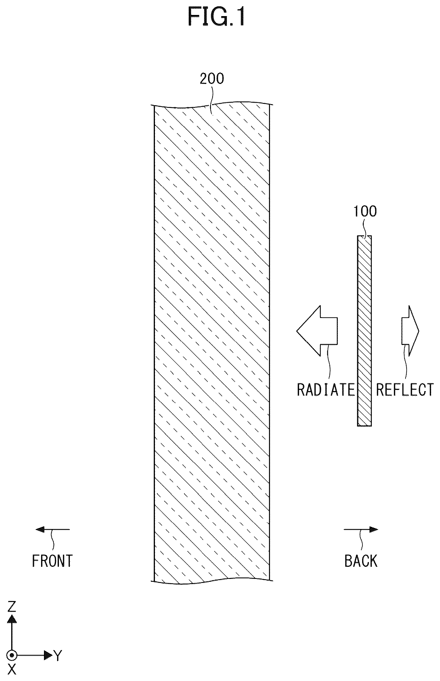Patent US12562451 Figure 1 – Antenna unit, antenna unit-attached window glass, and matching body