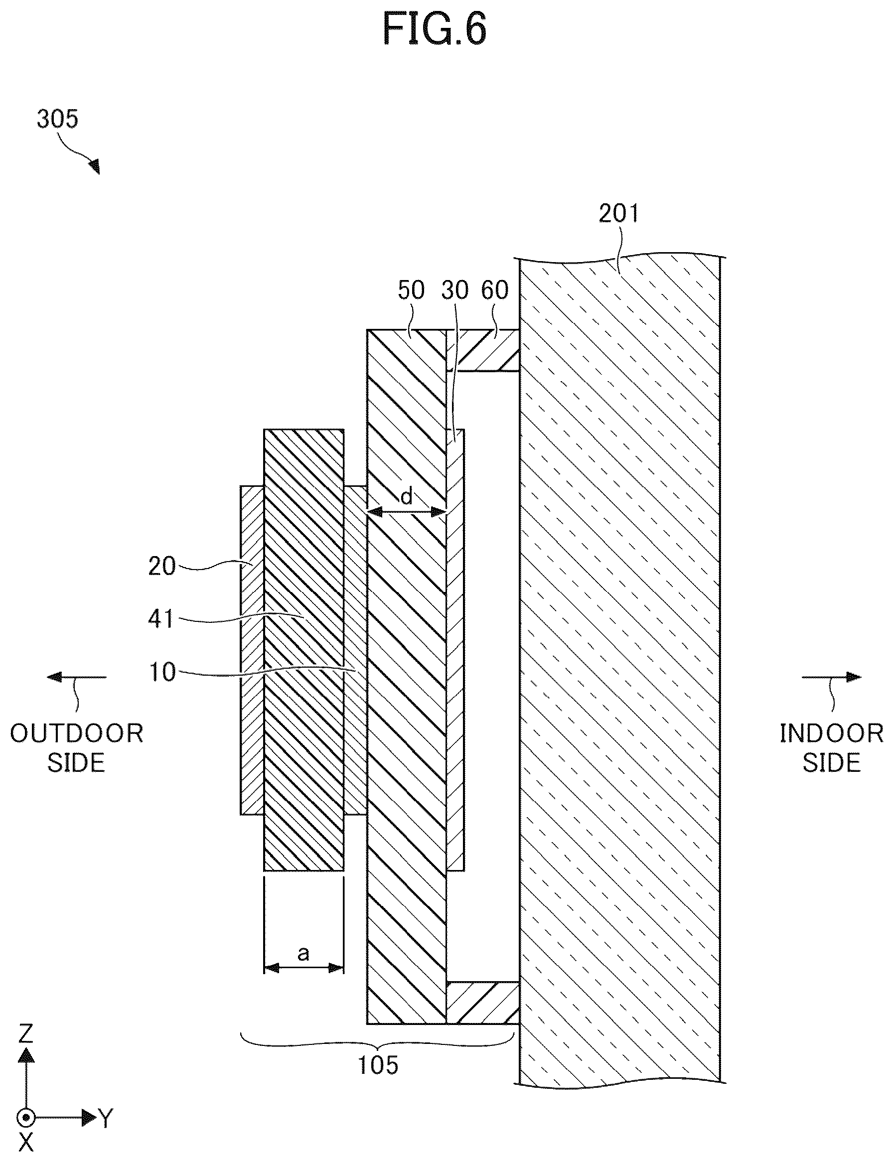 Patent US12562451 Figure 6 – Antenna unit, antenna unit-attached window glass, and matching body