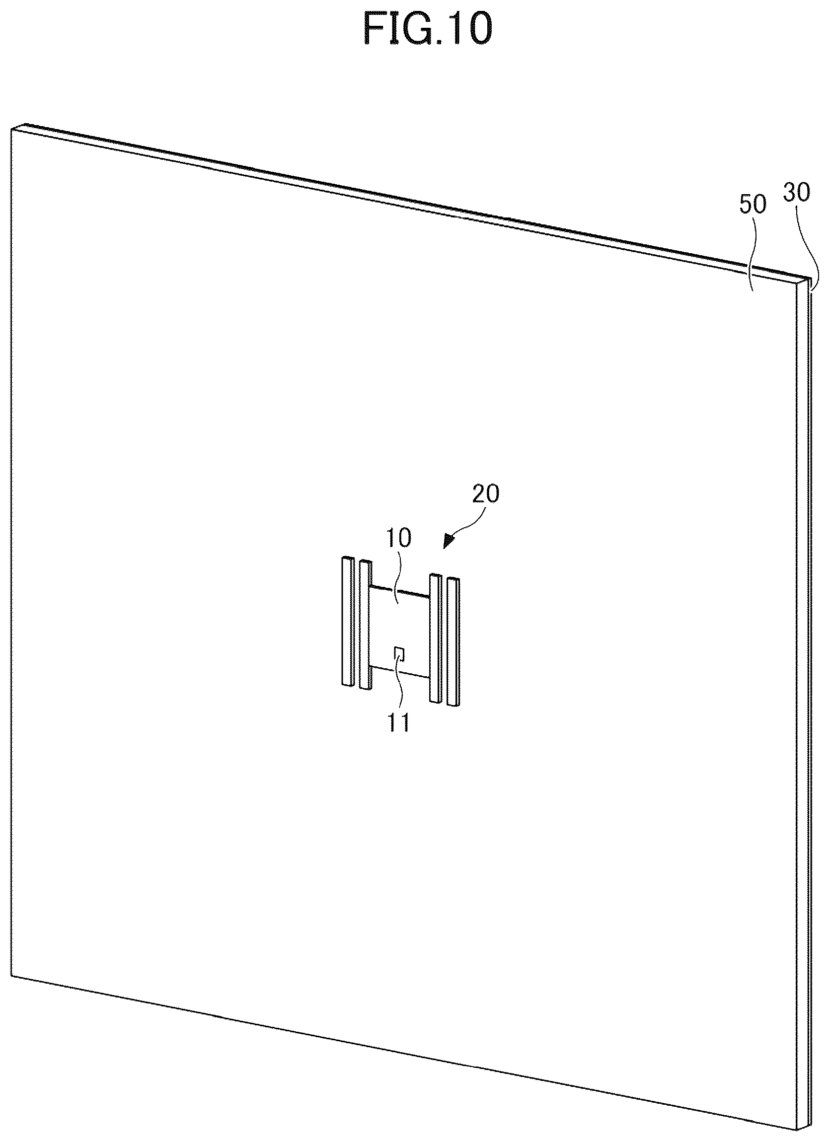 Patent US12562451 Figure 10 – Antenna unit, antenna unit-attached window glass, and matching body